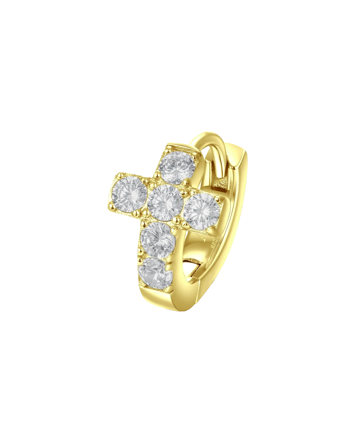 Cross Hoop Earring - Single