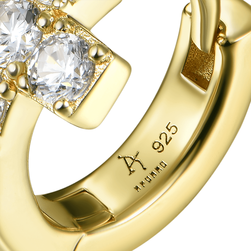 Single Cross Hoop Earring