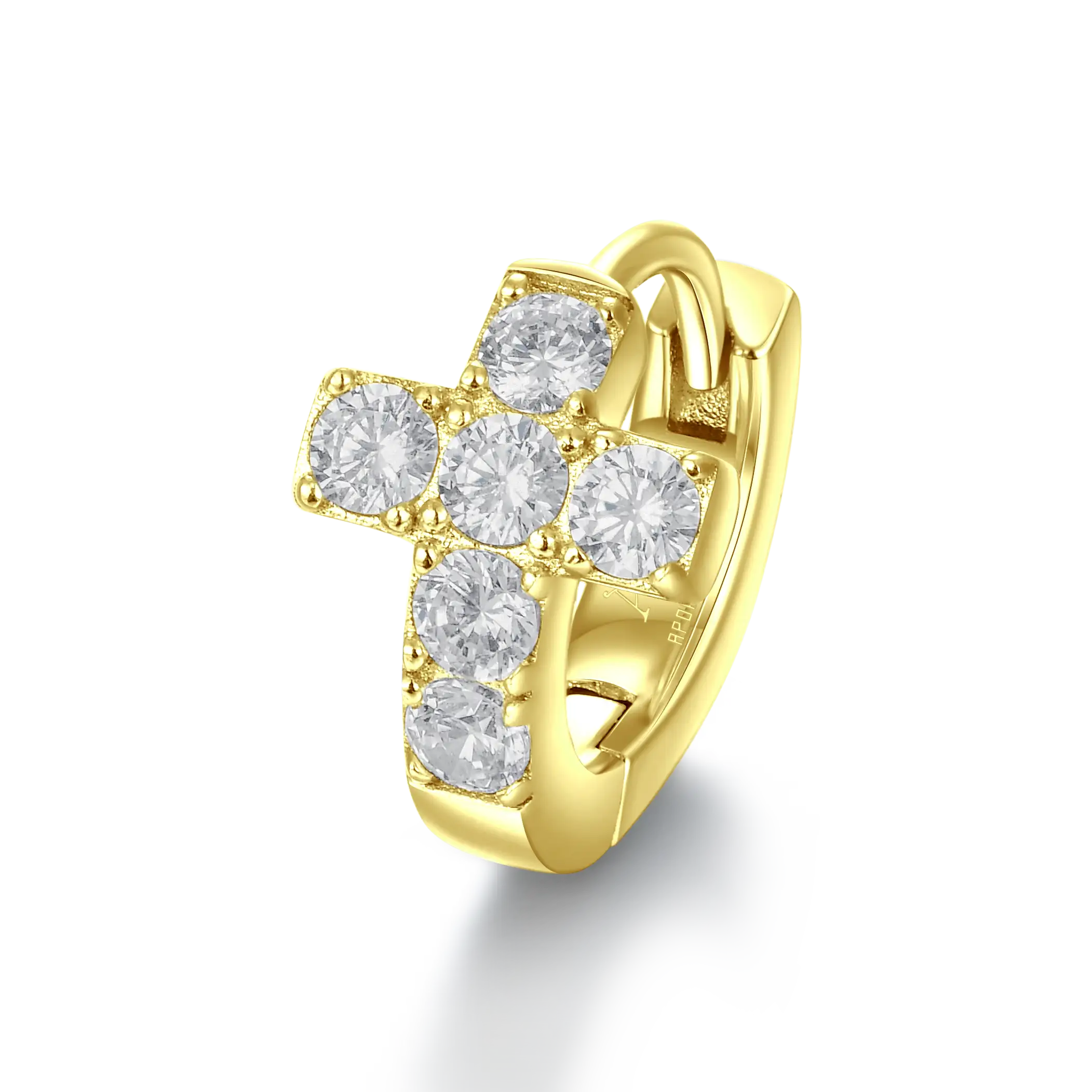 Cross Hoop Earrings - Pair