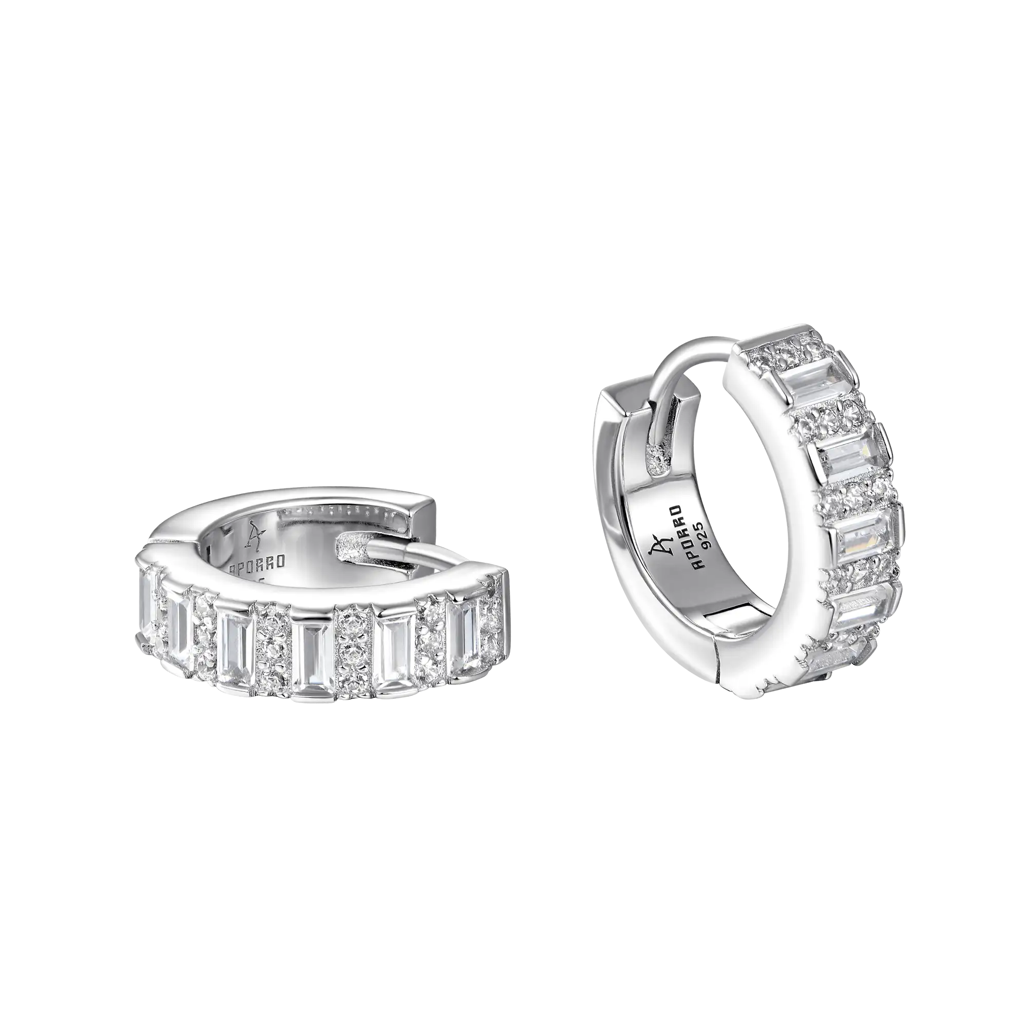 Single Baguettes Hoop Earring