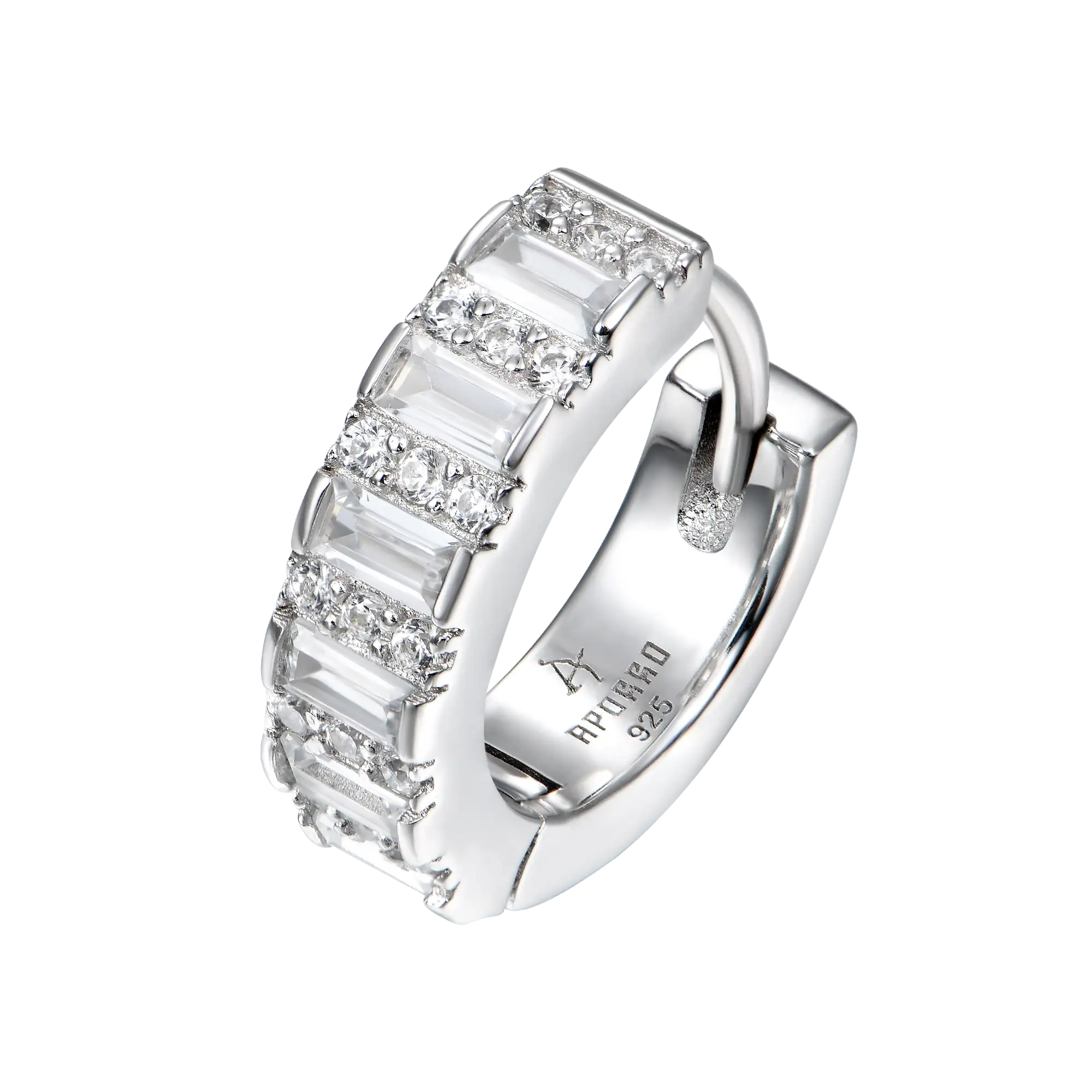 Single Baguettes Hoop Earring