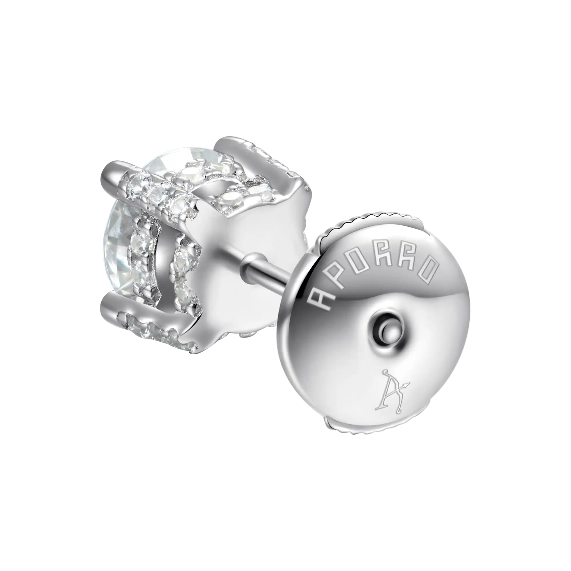 Women's S925 Round Cut Stud Earring