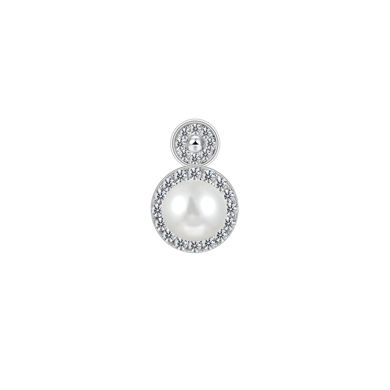 Barbed Wire Pearl Hoop Earring - Single