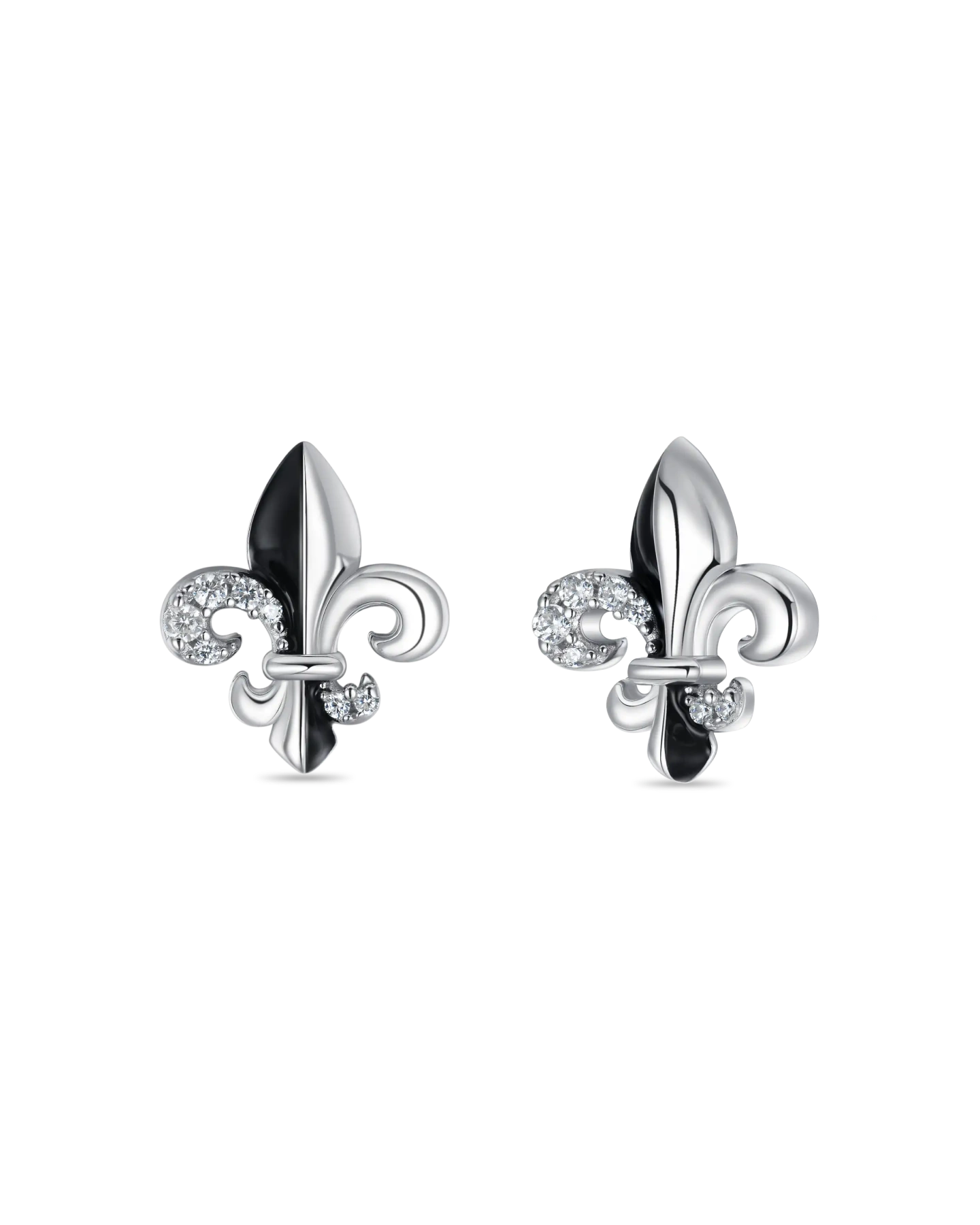 S925 Fleur de lis Stud Earring