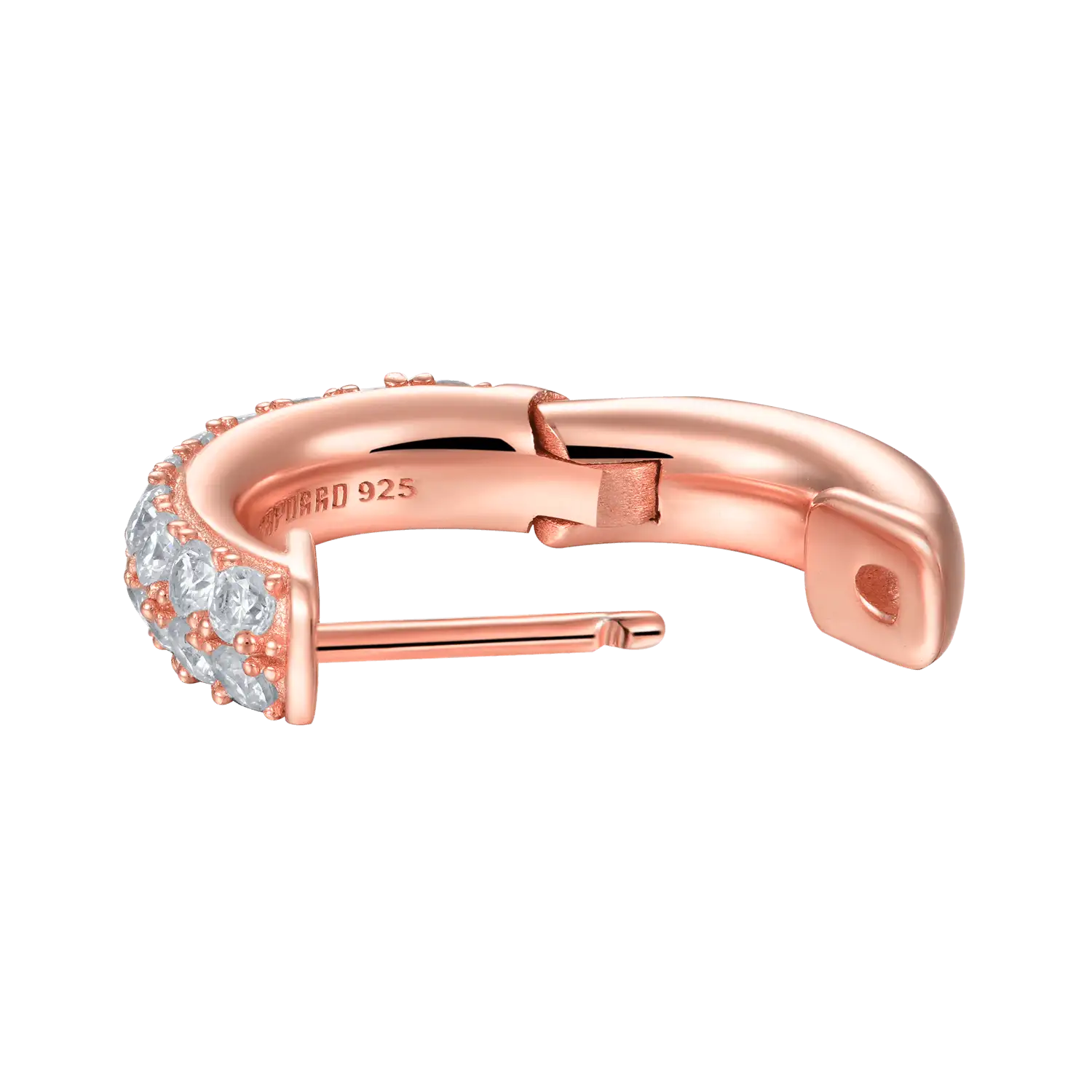 Double Row Hoop Earring - Rose Gold