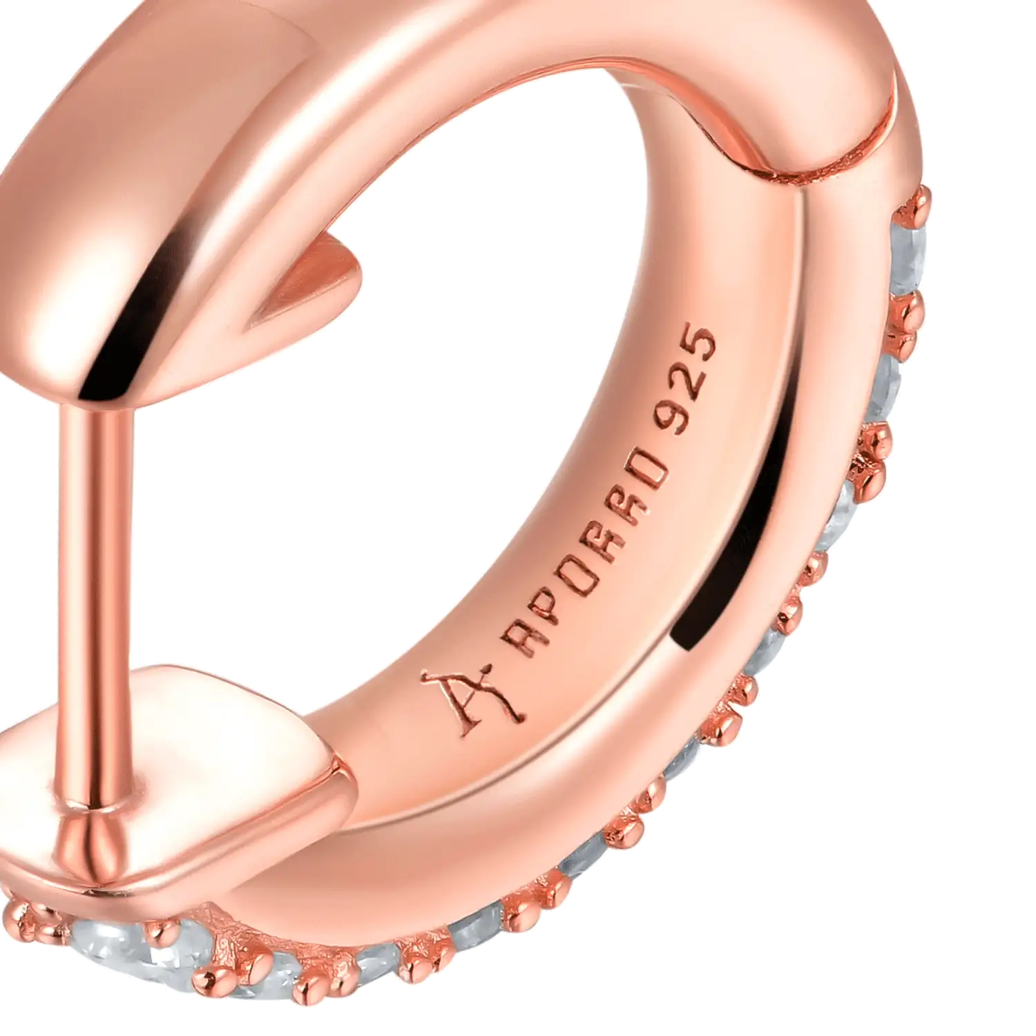 Double Row Hoop Earring - Rose Gold