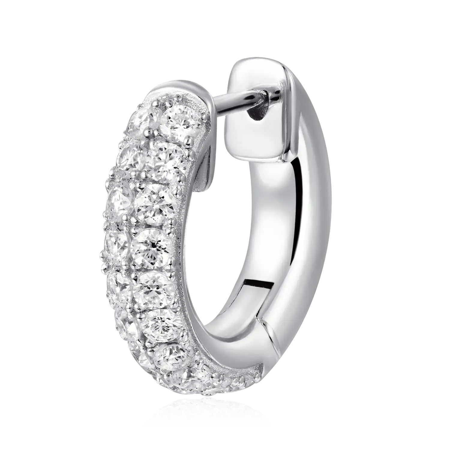 Moissanite Double Row & Cluster Hoop Earrings