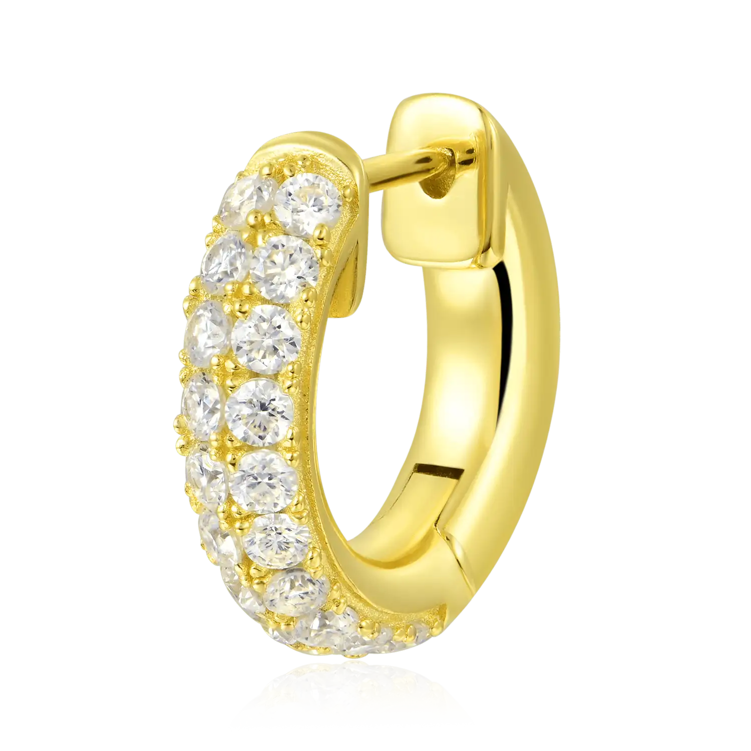 Moissanite Double Row & Cluster Hoop Earrings