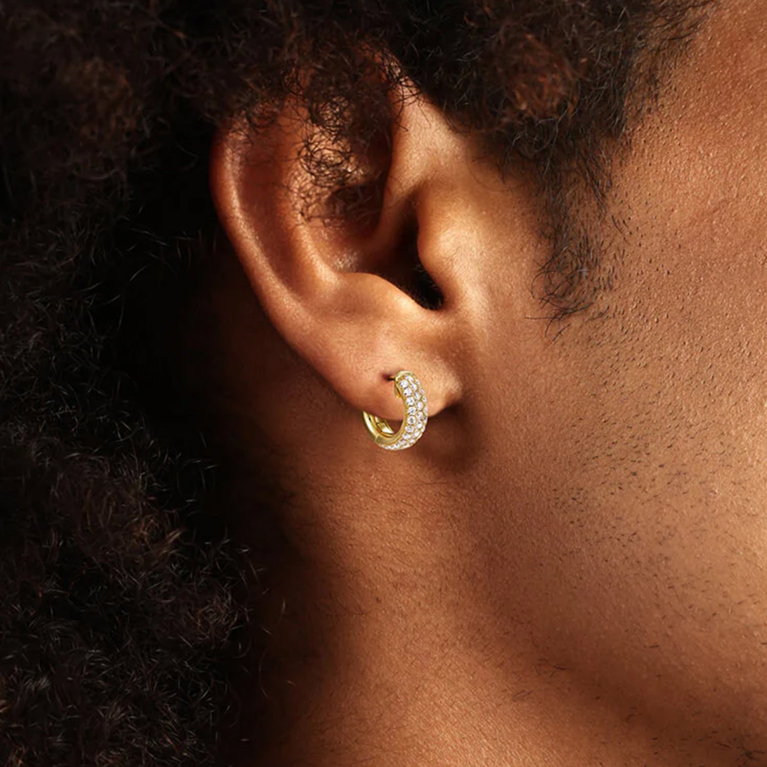 S925 Cluster Hoop Earring