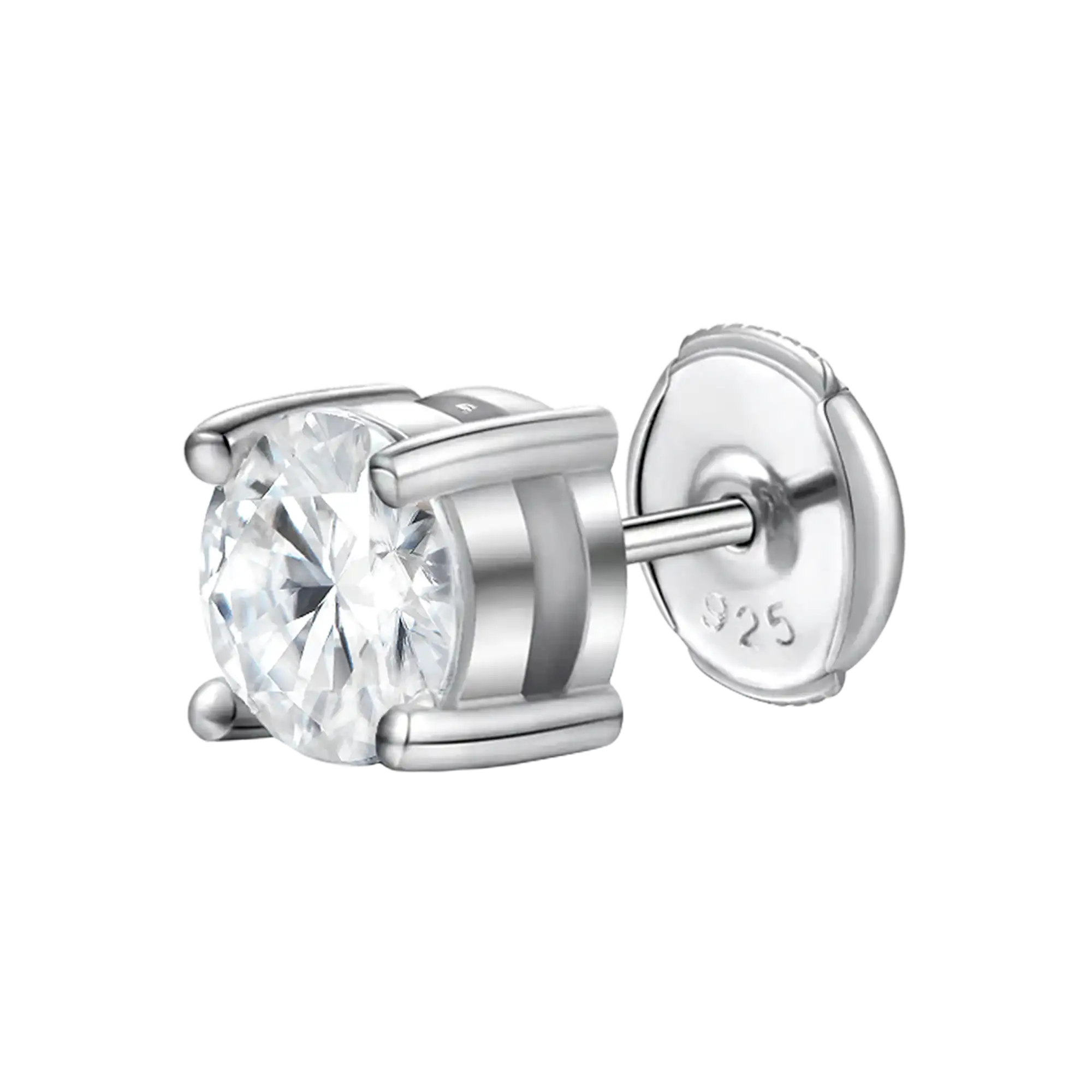 Women's Round Cut Stud Earring