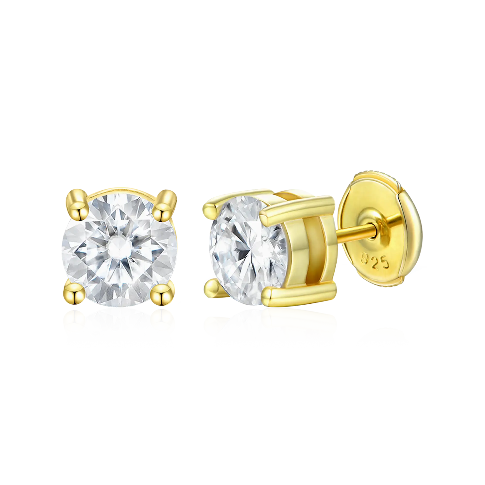 Women's Round Cut Stud Earring