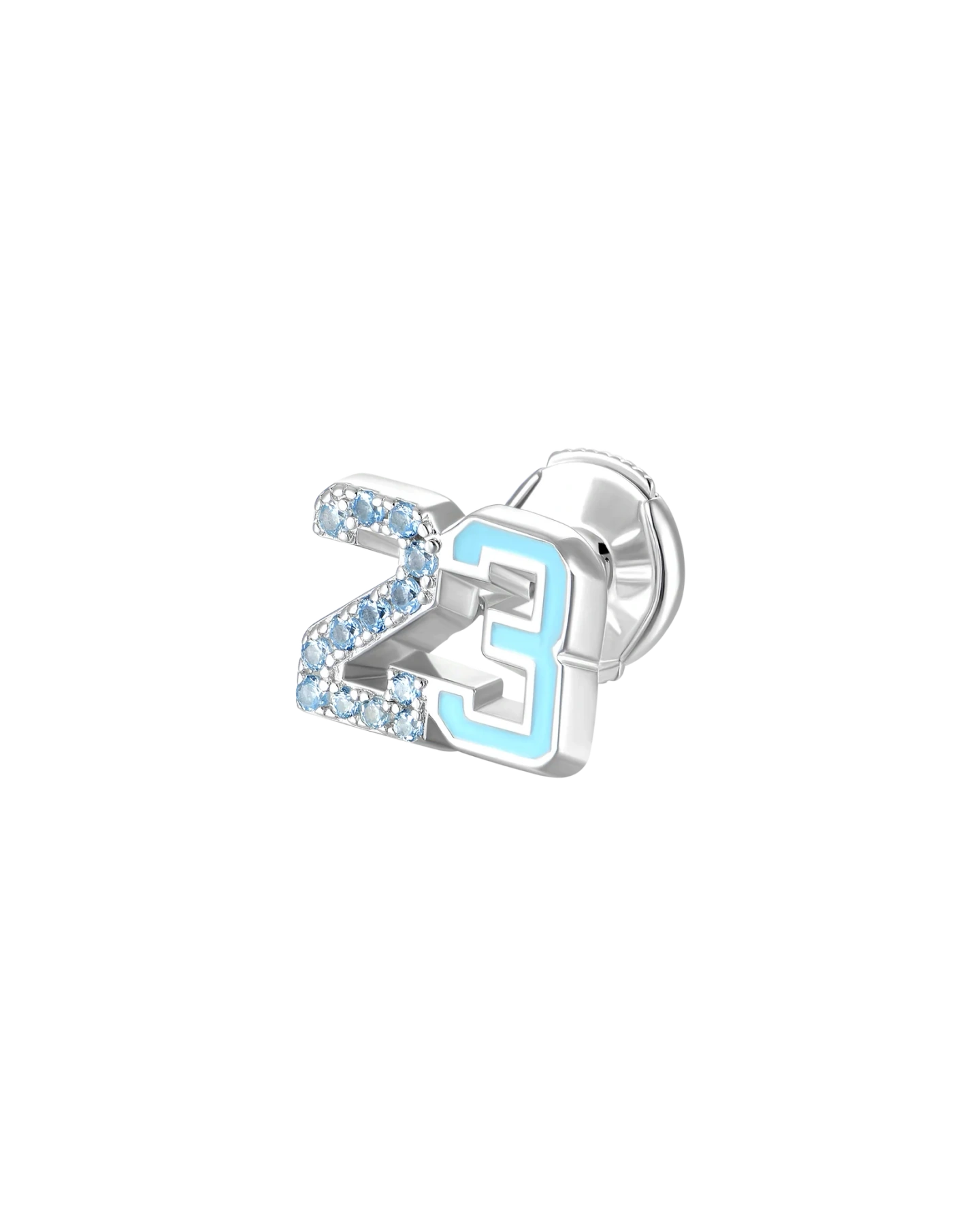 S925 Number 23 Stud Earring