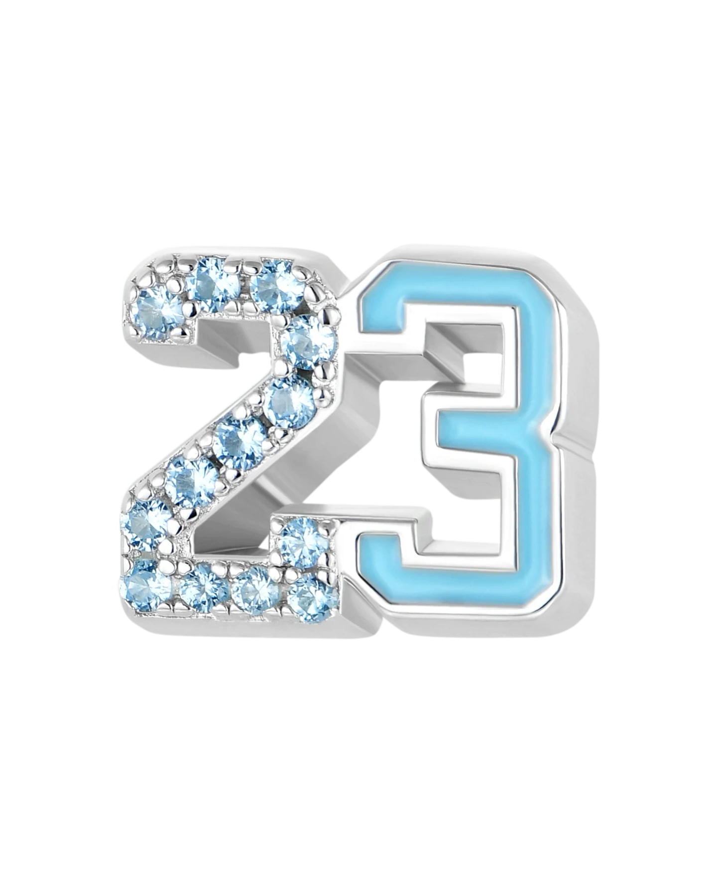 S925 Number 23 Stud Earring
