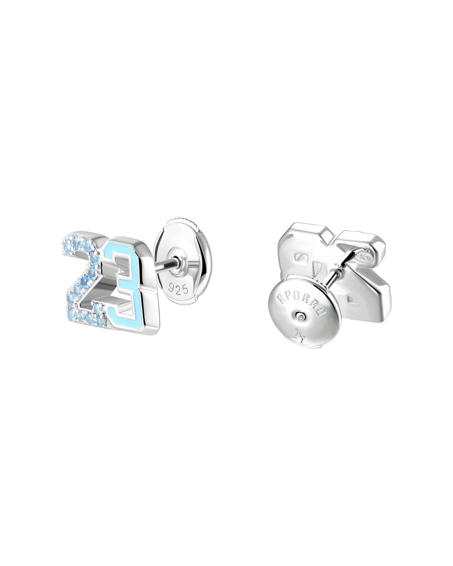 S925 Number 23 Stud Earring