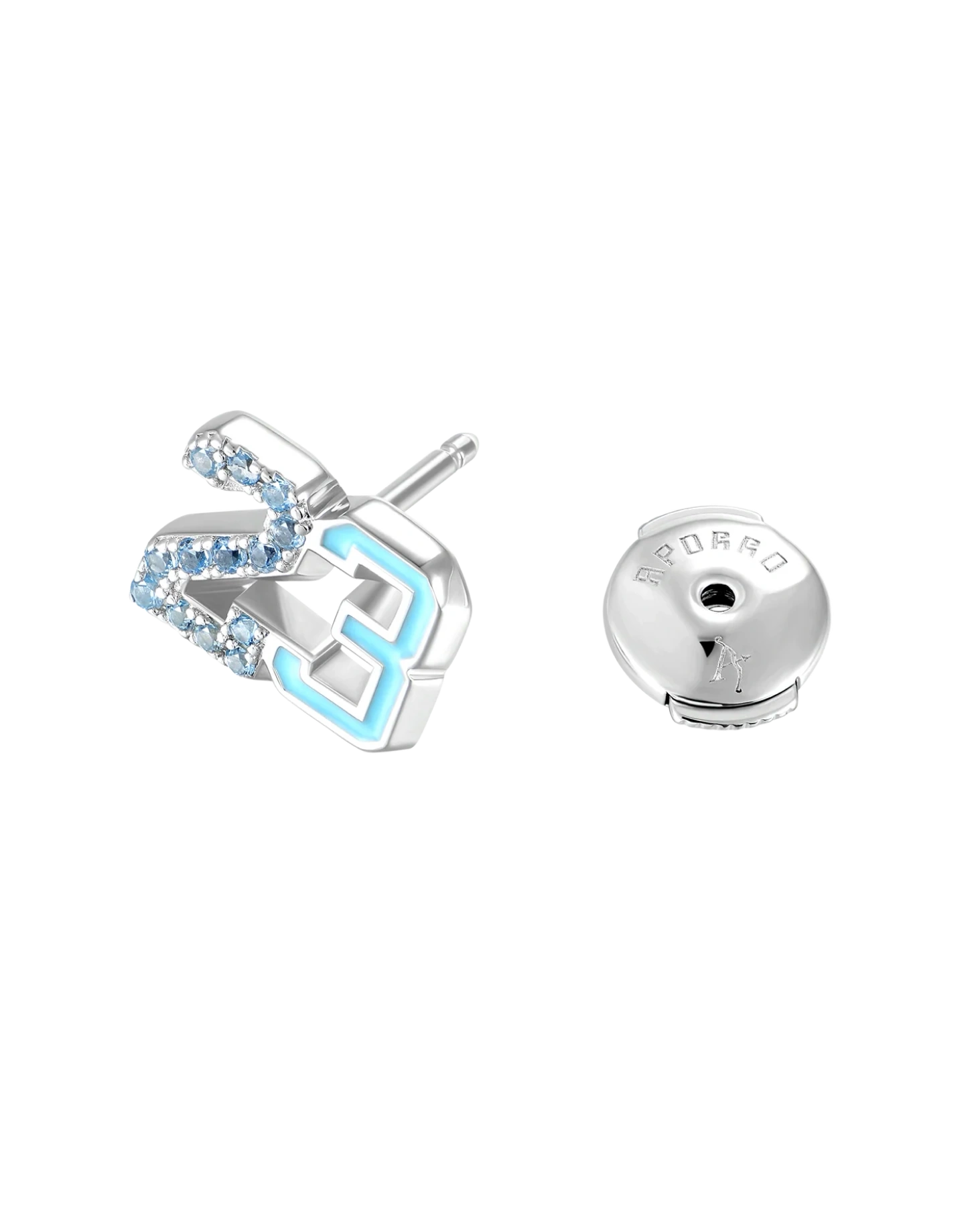 S925 Number 23 Stud Earring