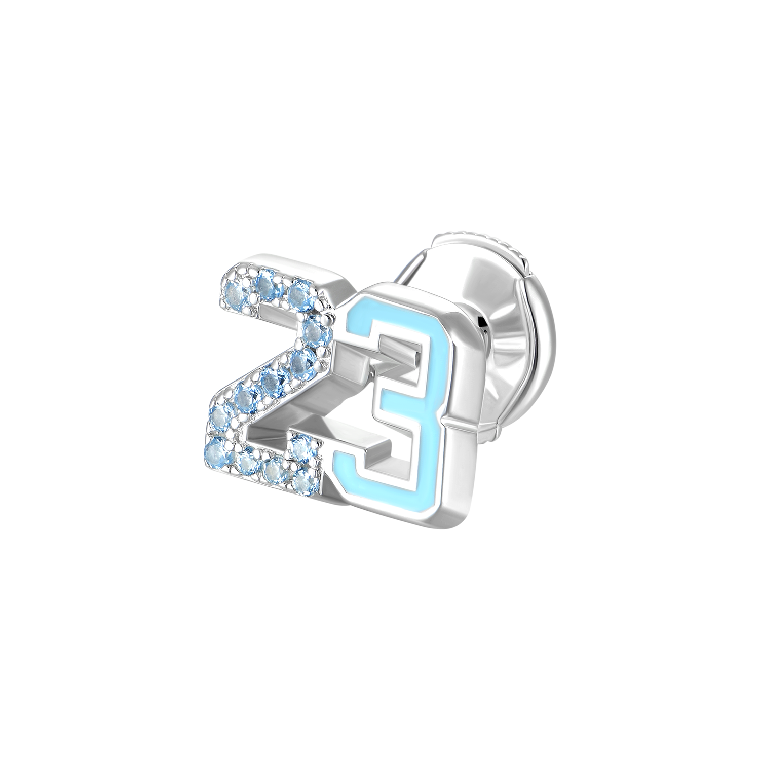 Single Number 23 Stud Earring