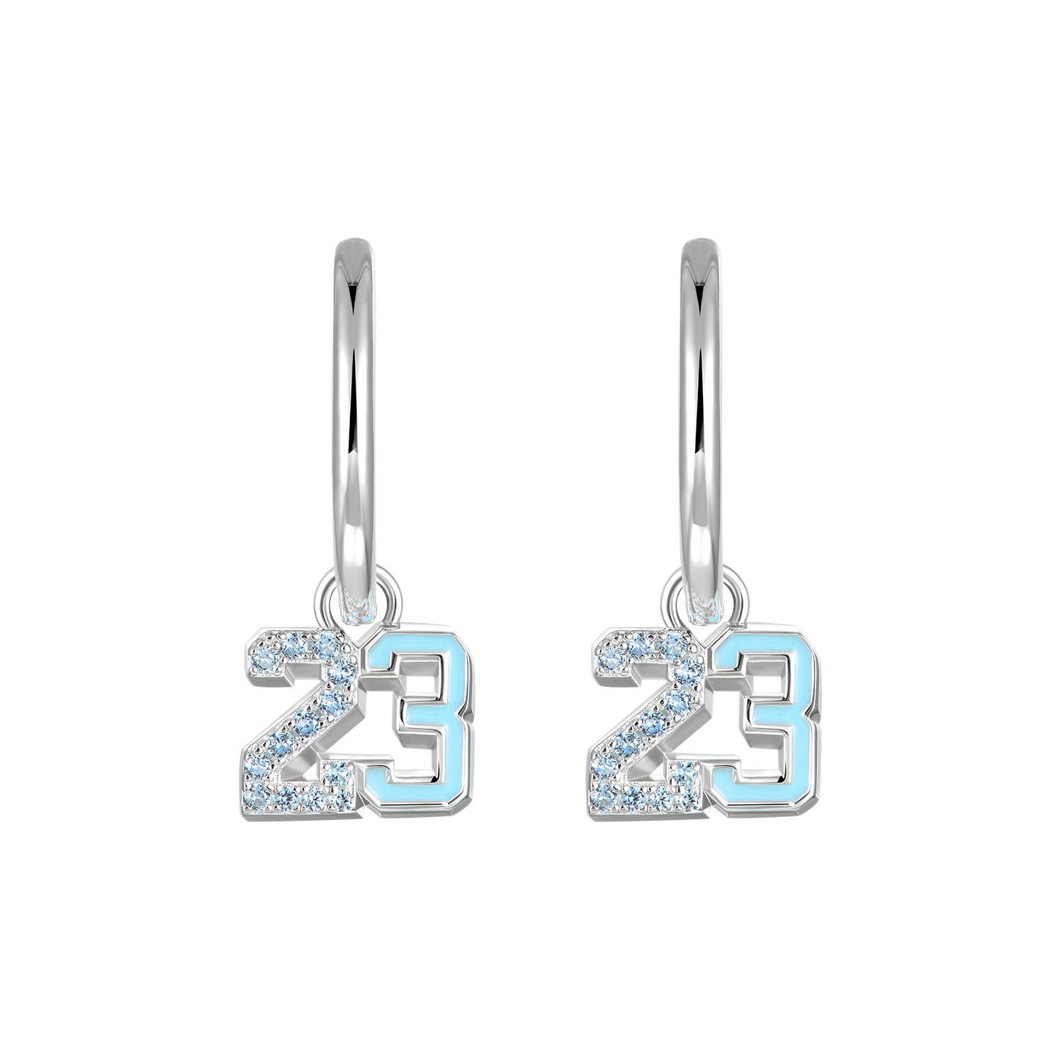Number 23 Dangly Earring-Single
