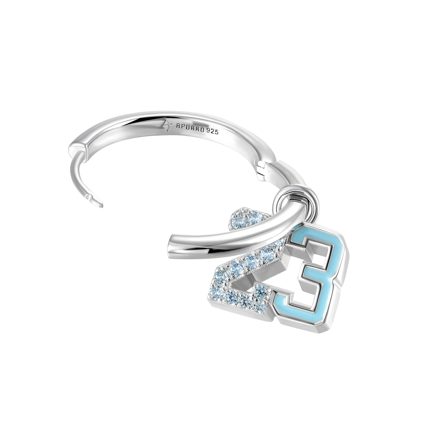 Number 23 Dangly Earring-Single