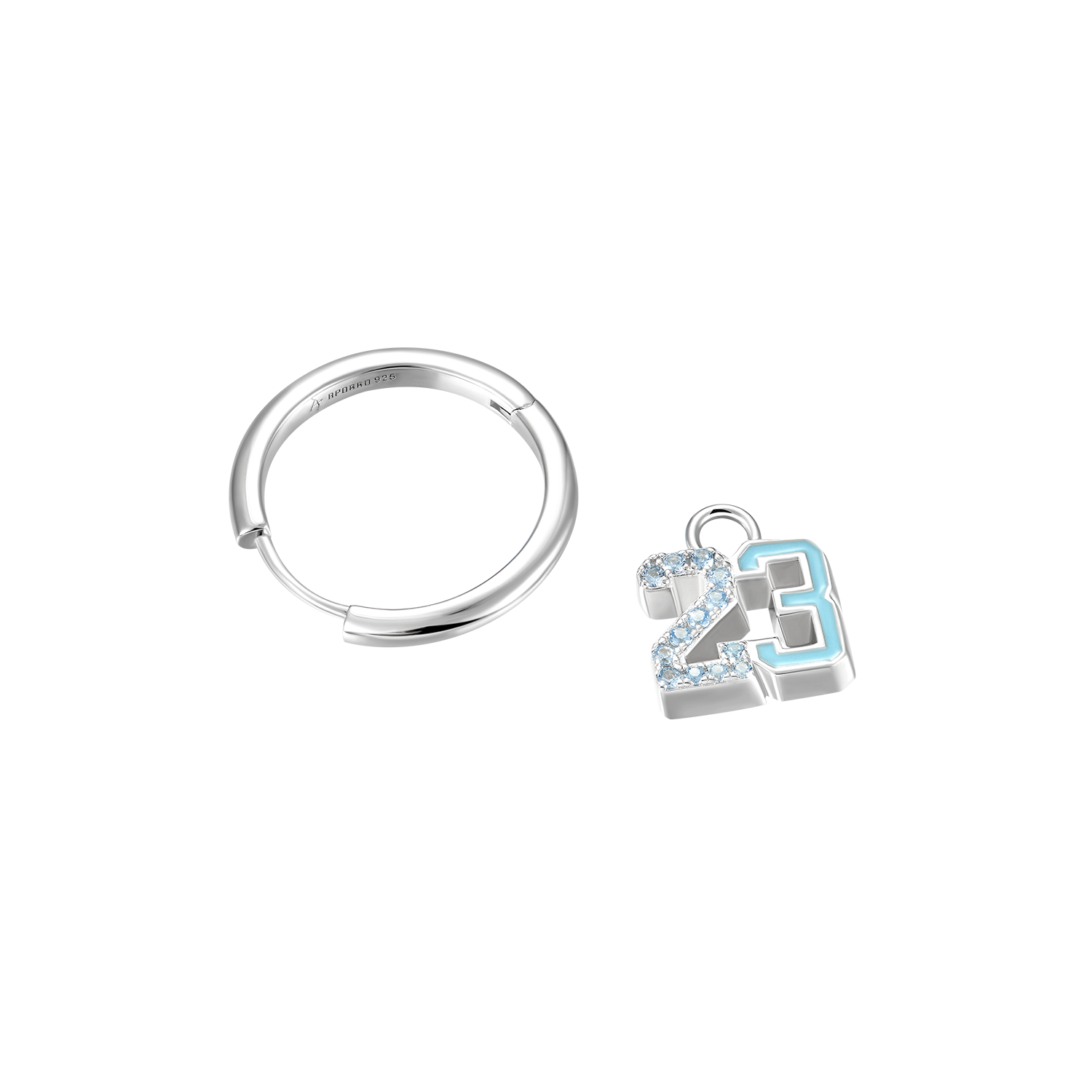 Number 23 Dangly Earring-Single