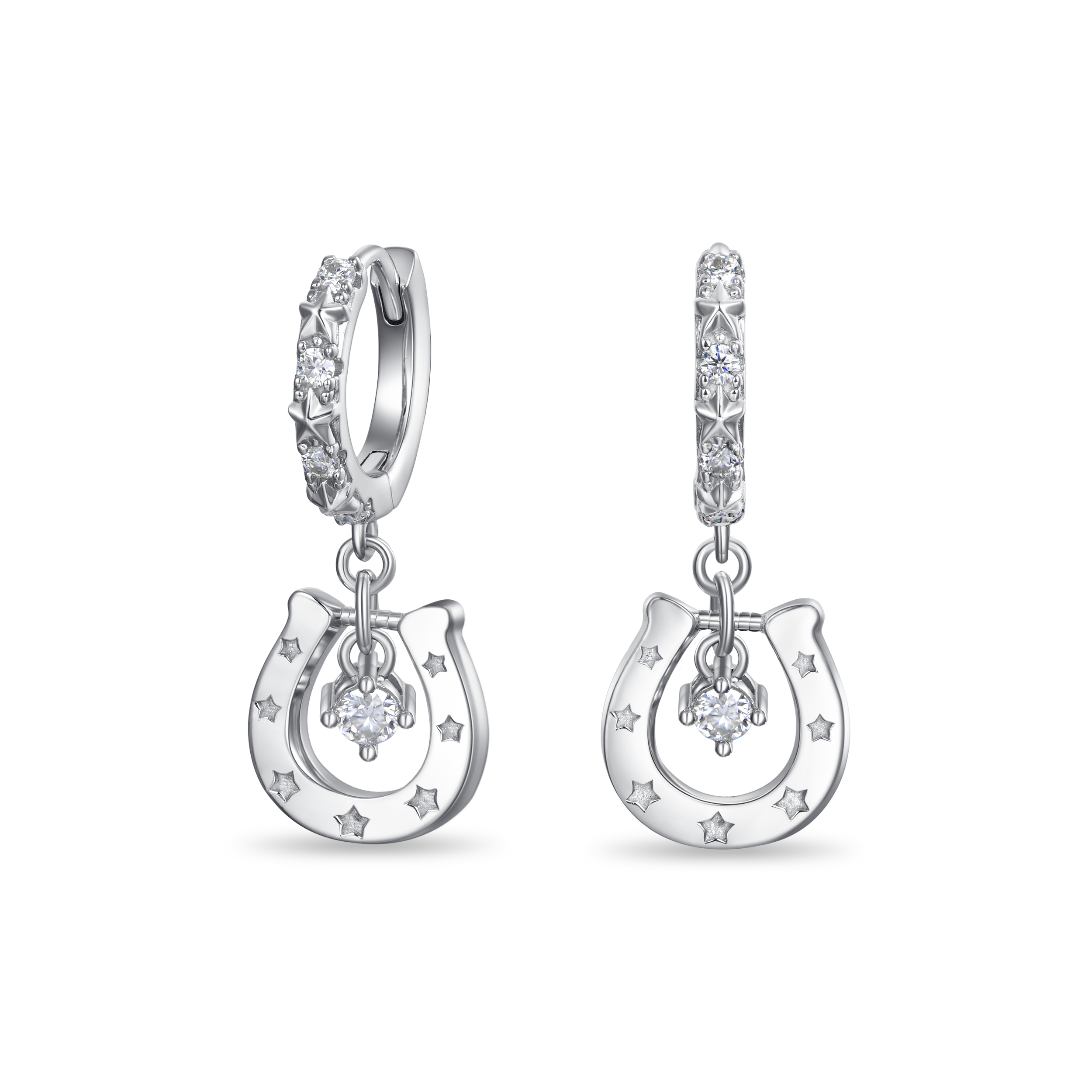 Flashing Horseshoe Dangly Earring