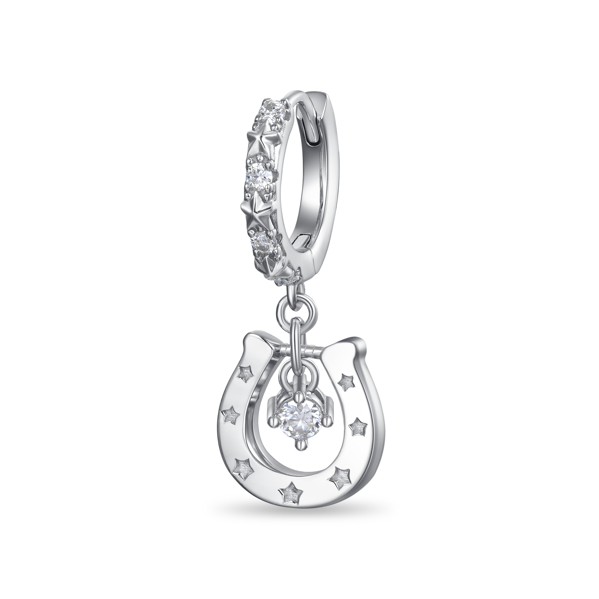 Flashing Horseshoe Dangly Earring