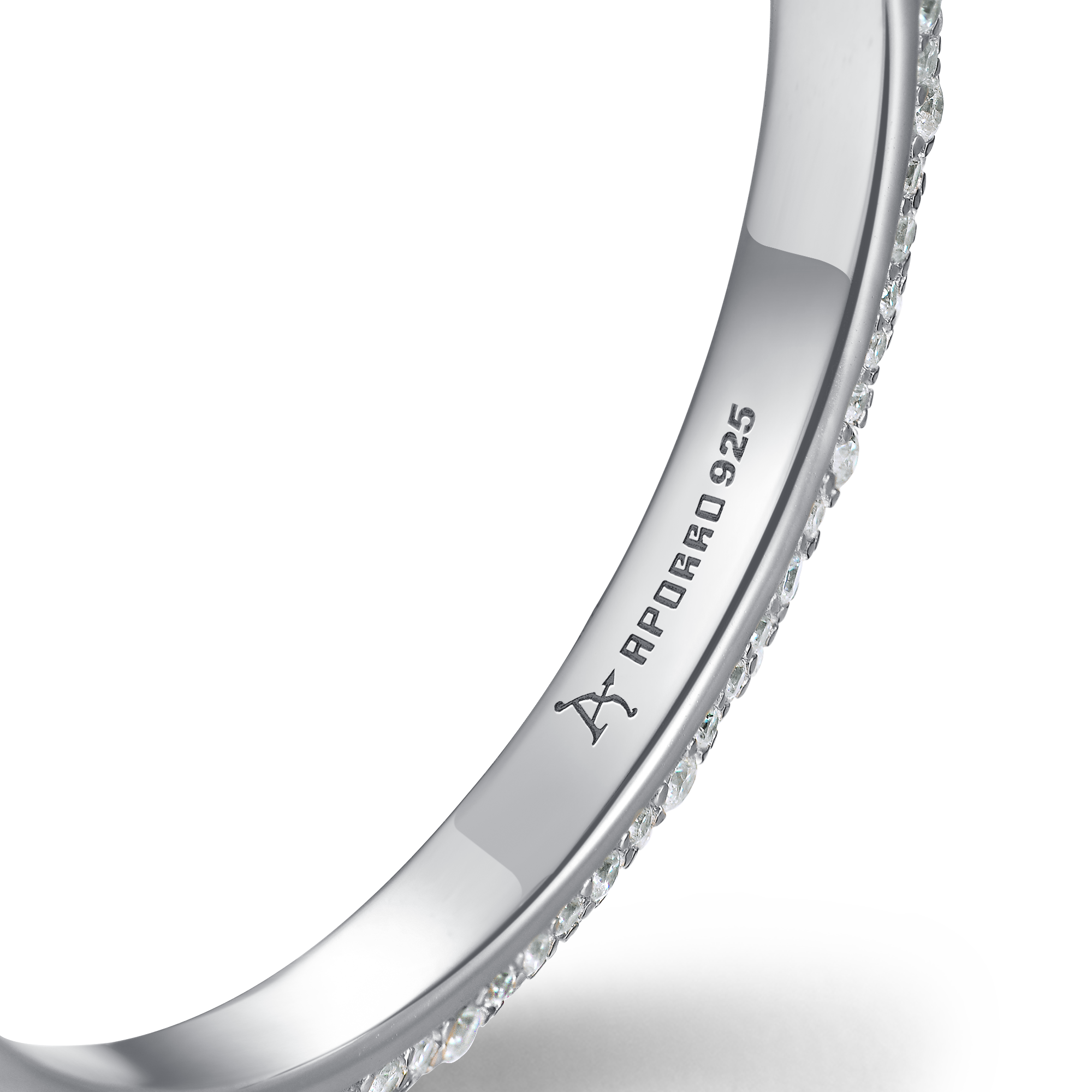 Large Paved Hoop Earring - Single
