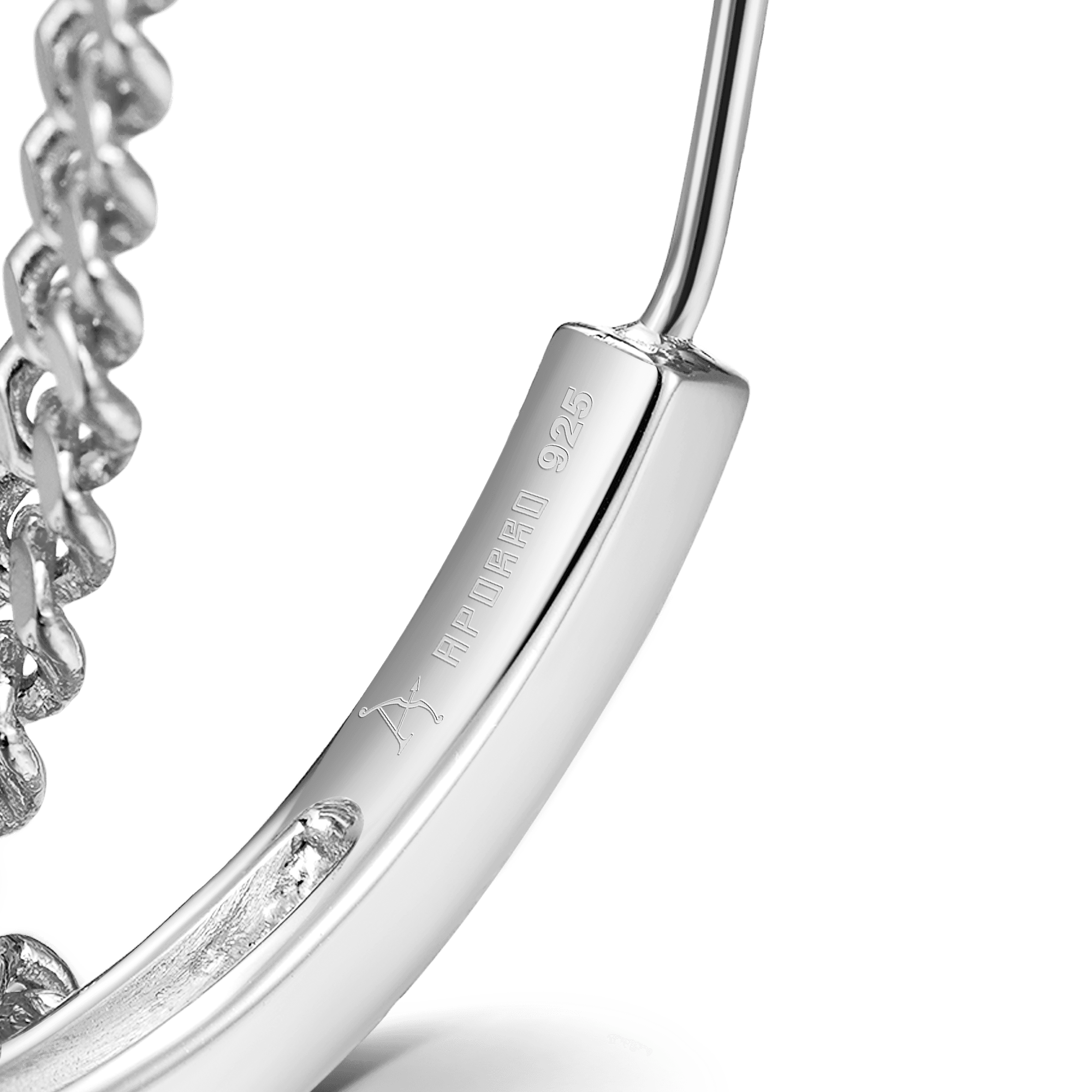 Cuban Link Mix One Row Hoop Earring - Single