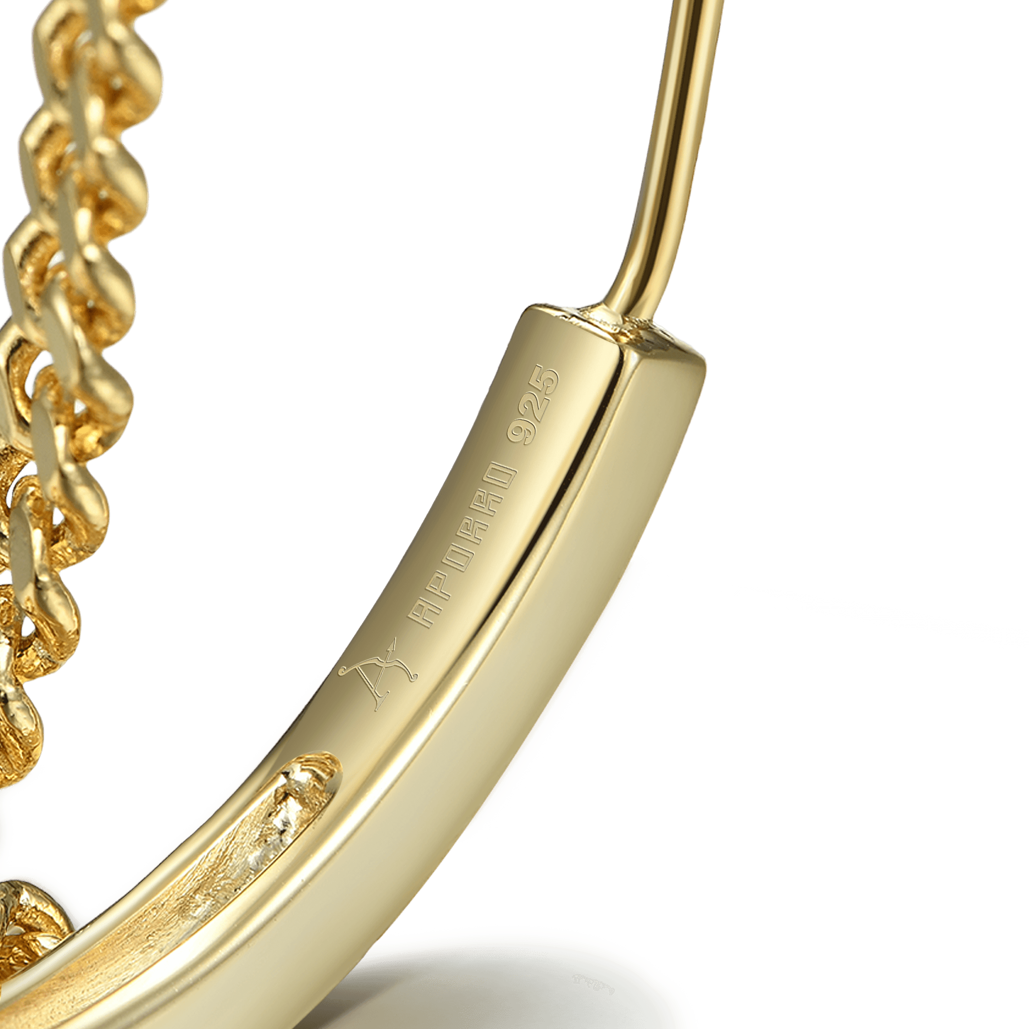 Cuban Link Mix One Row Hoop Earring - Single