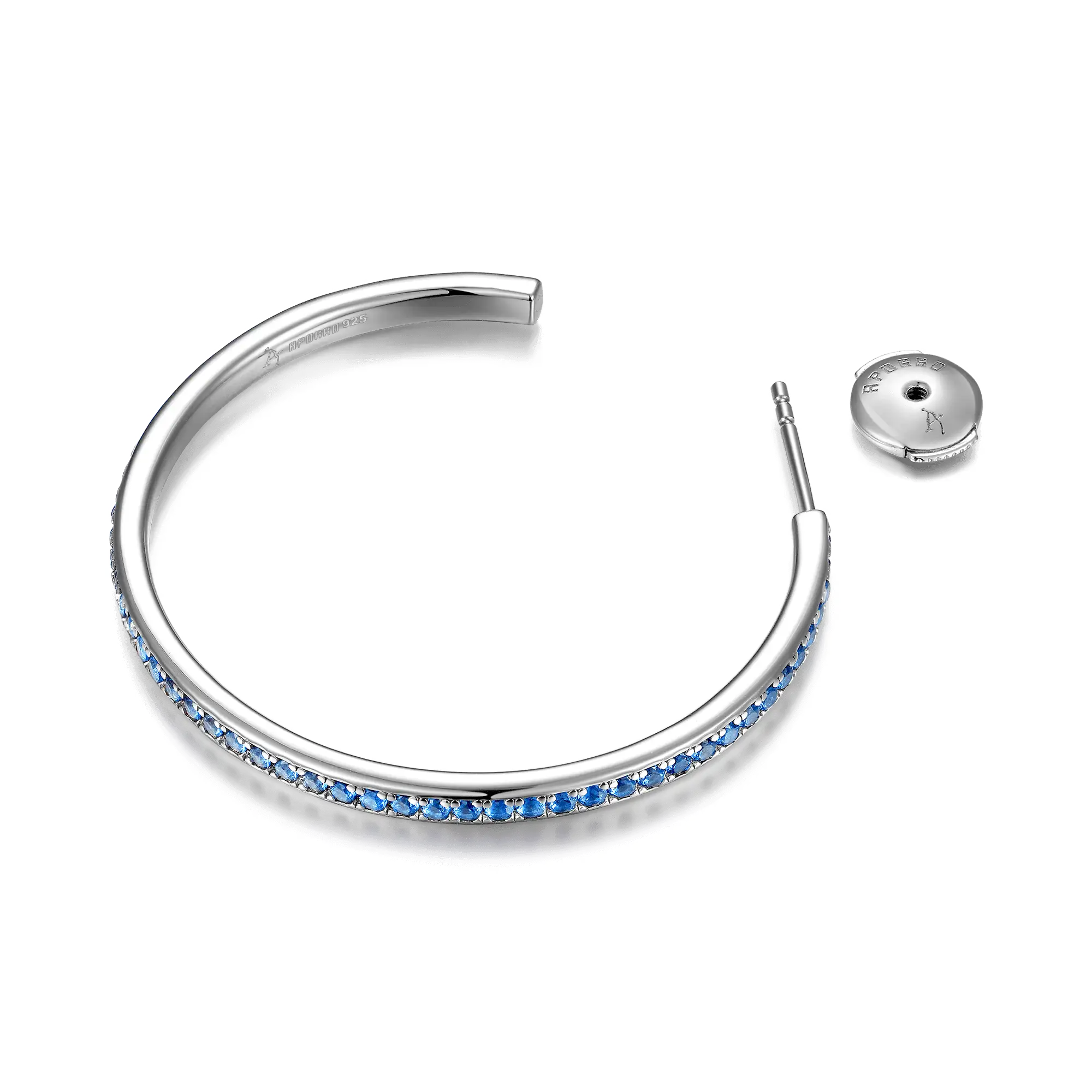 Color Gradient One Row Hoop Earring - Single