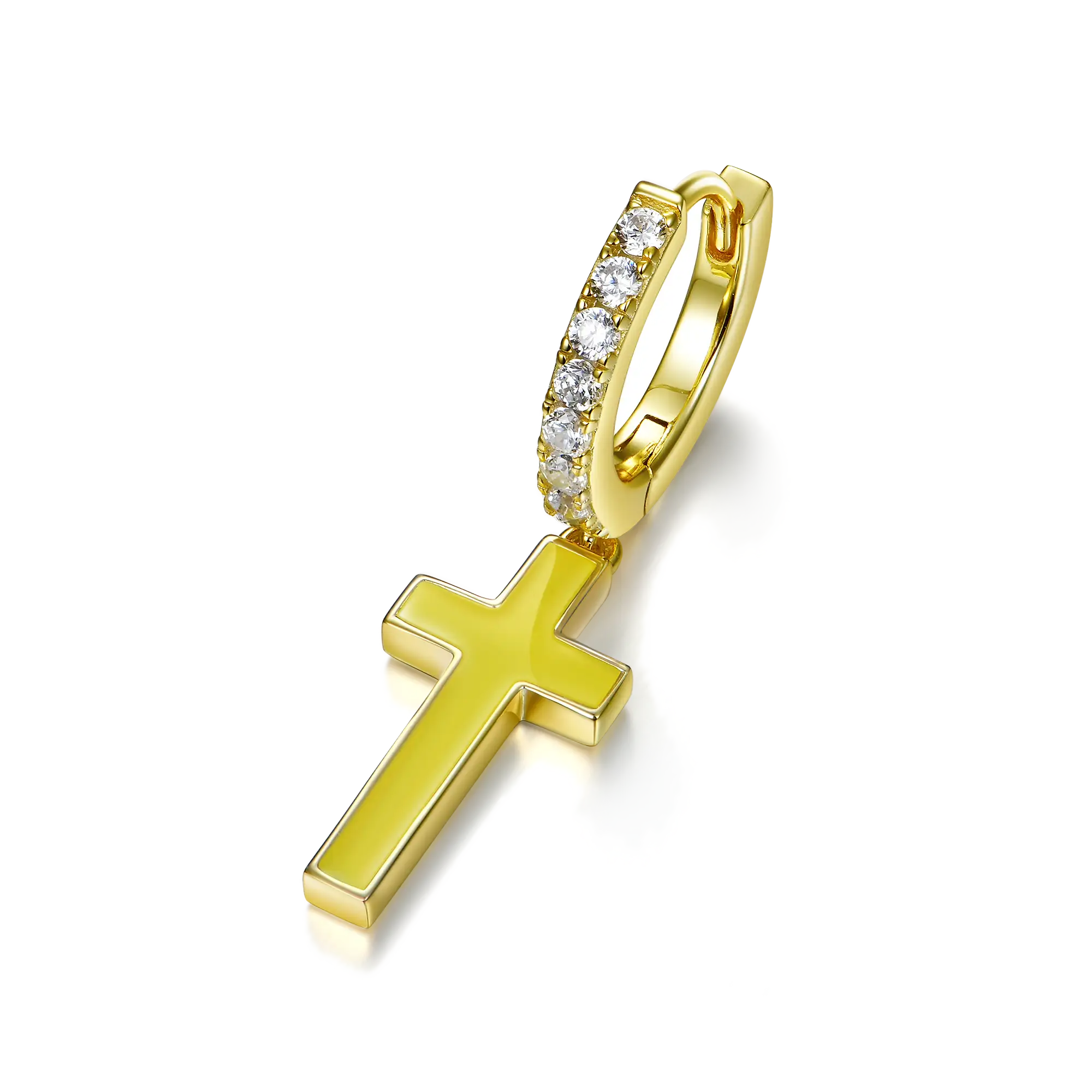 S925 Arcenciel Cross Dangly Earrings - Pair