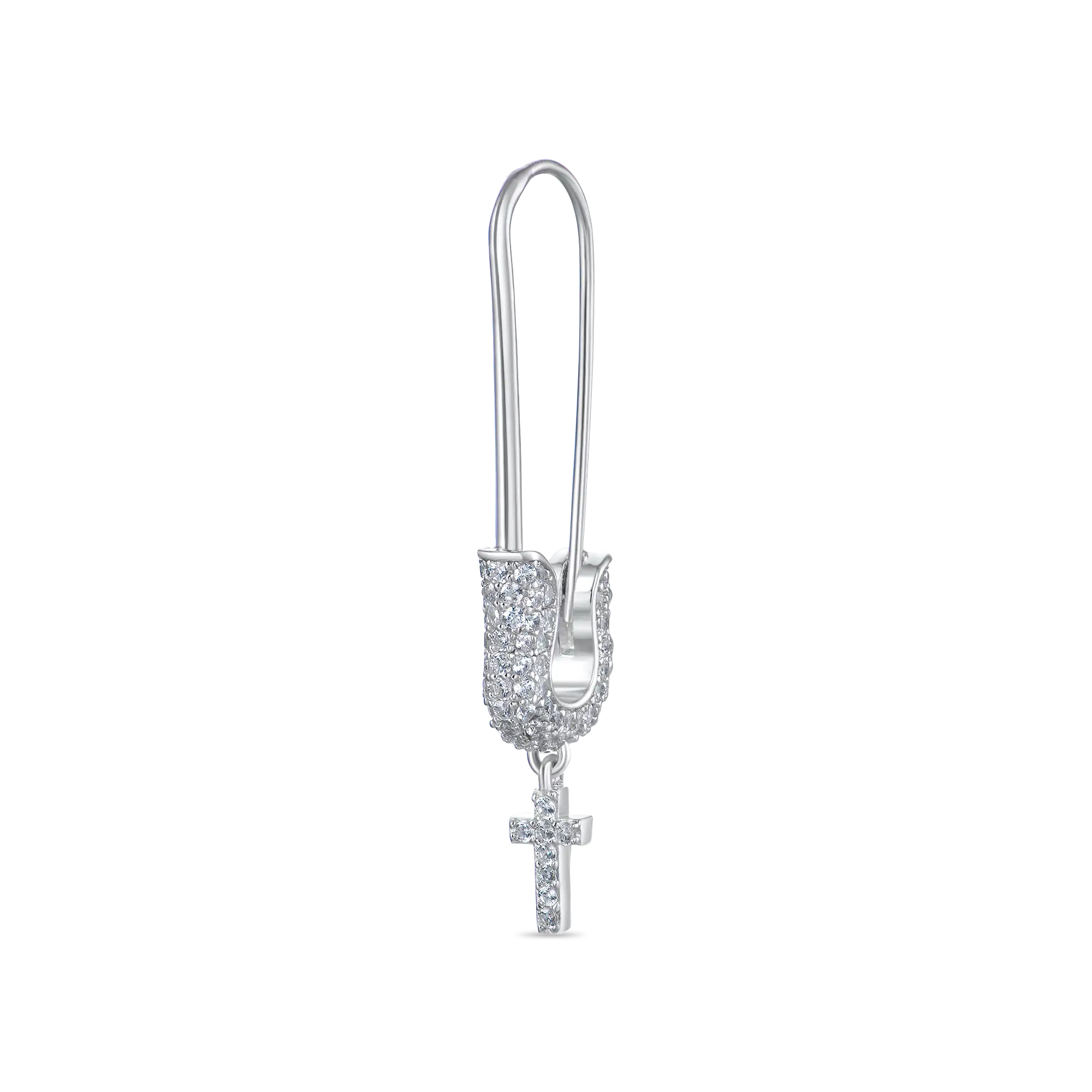 Pin Cross Dangly Earring