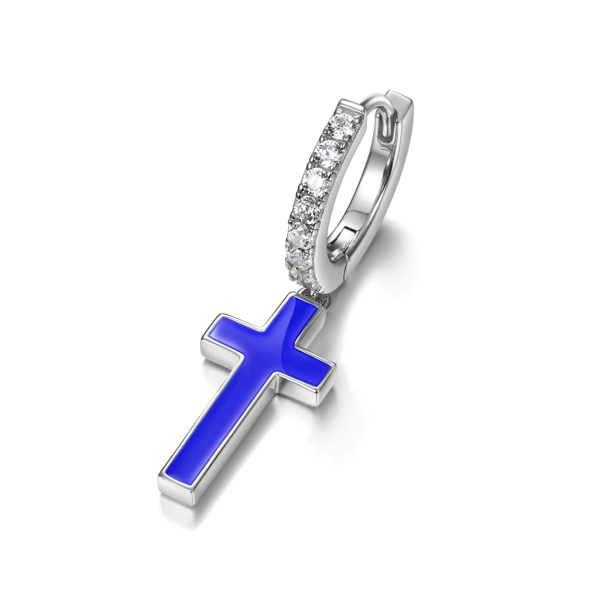 S925 Arcenciel Cross Dangly Earrings - Pair