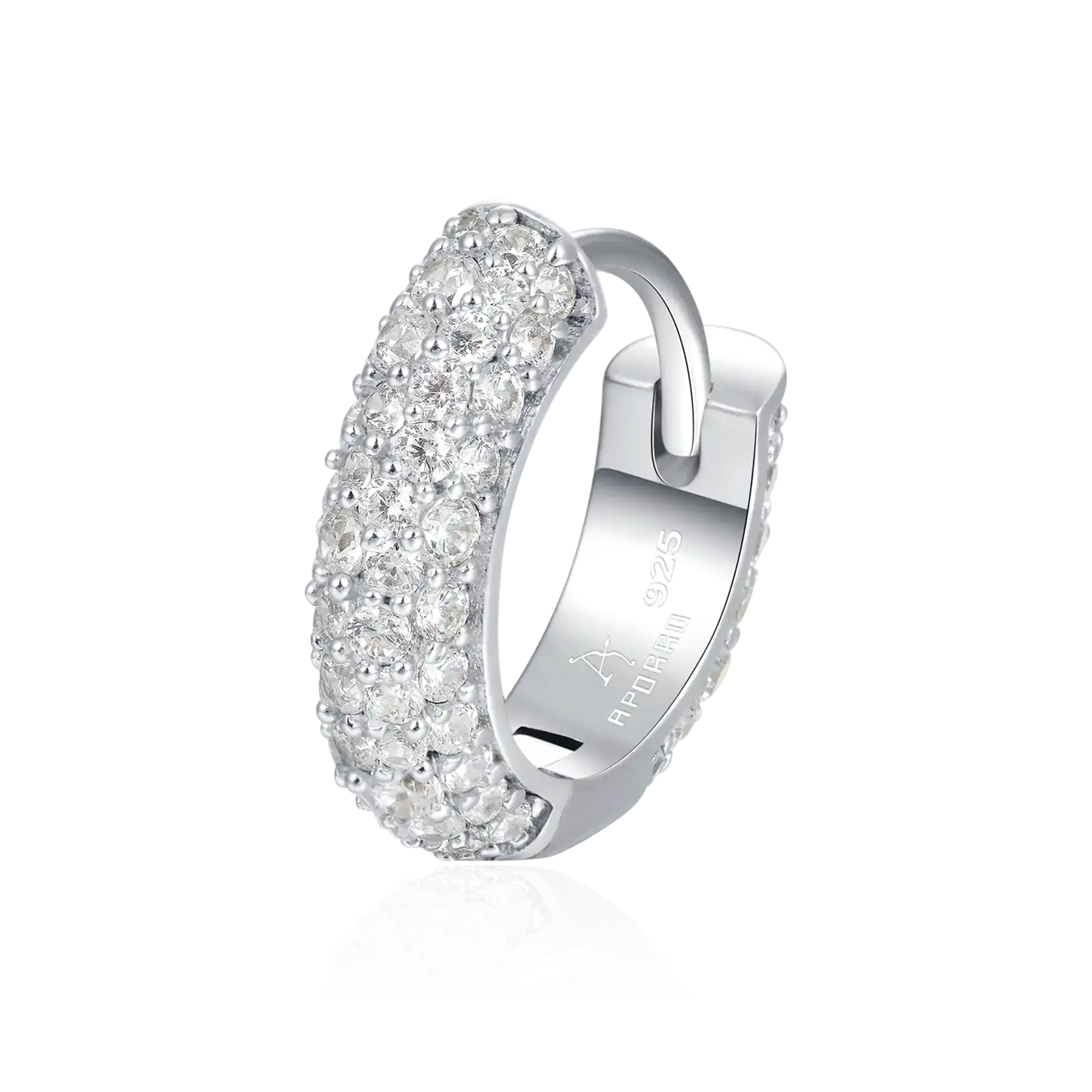 Round Paved Hoop Earrings