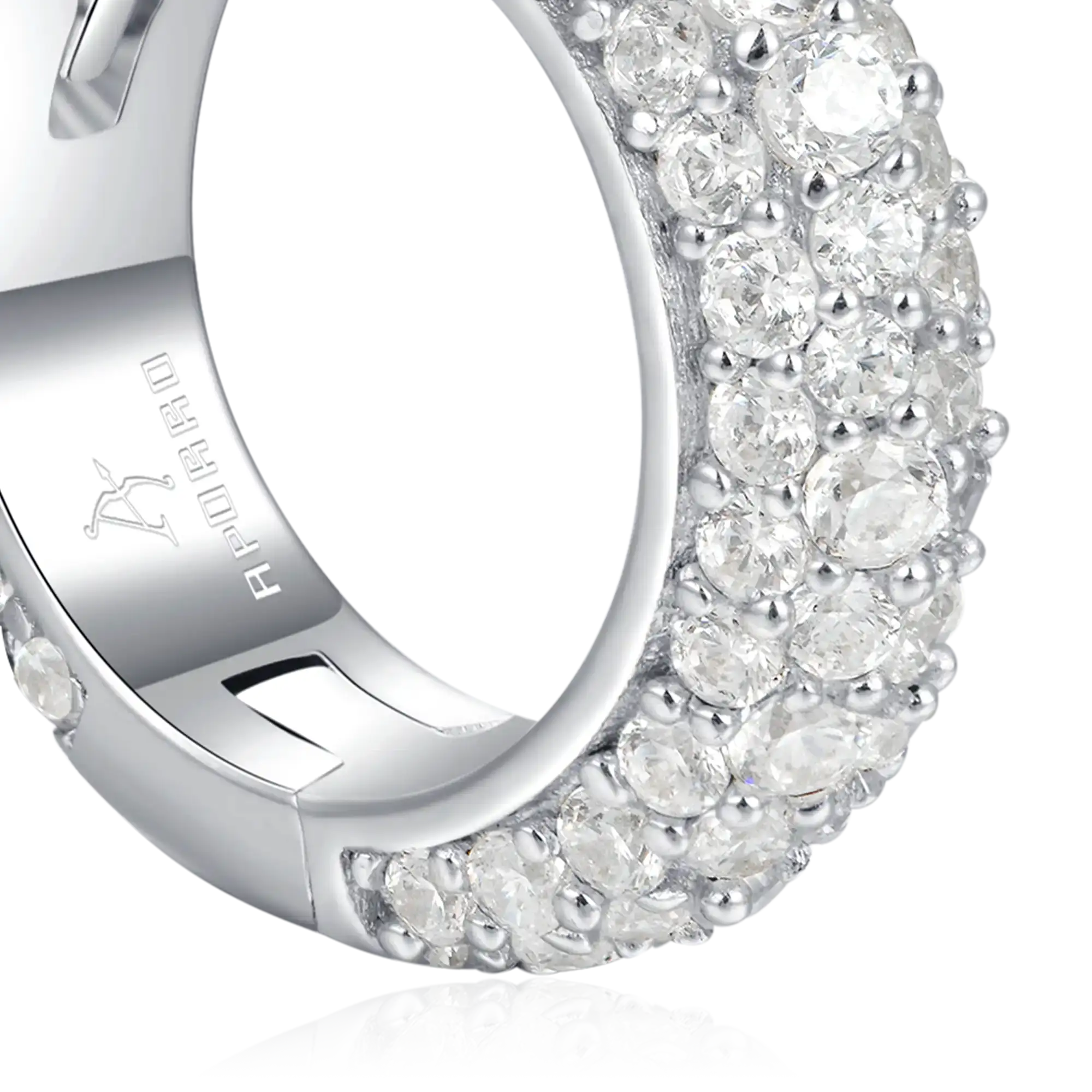 Round Paved Hoop Earrings