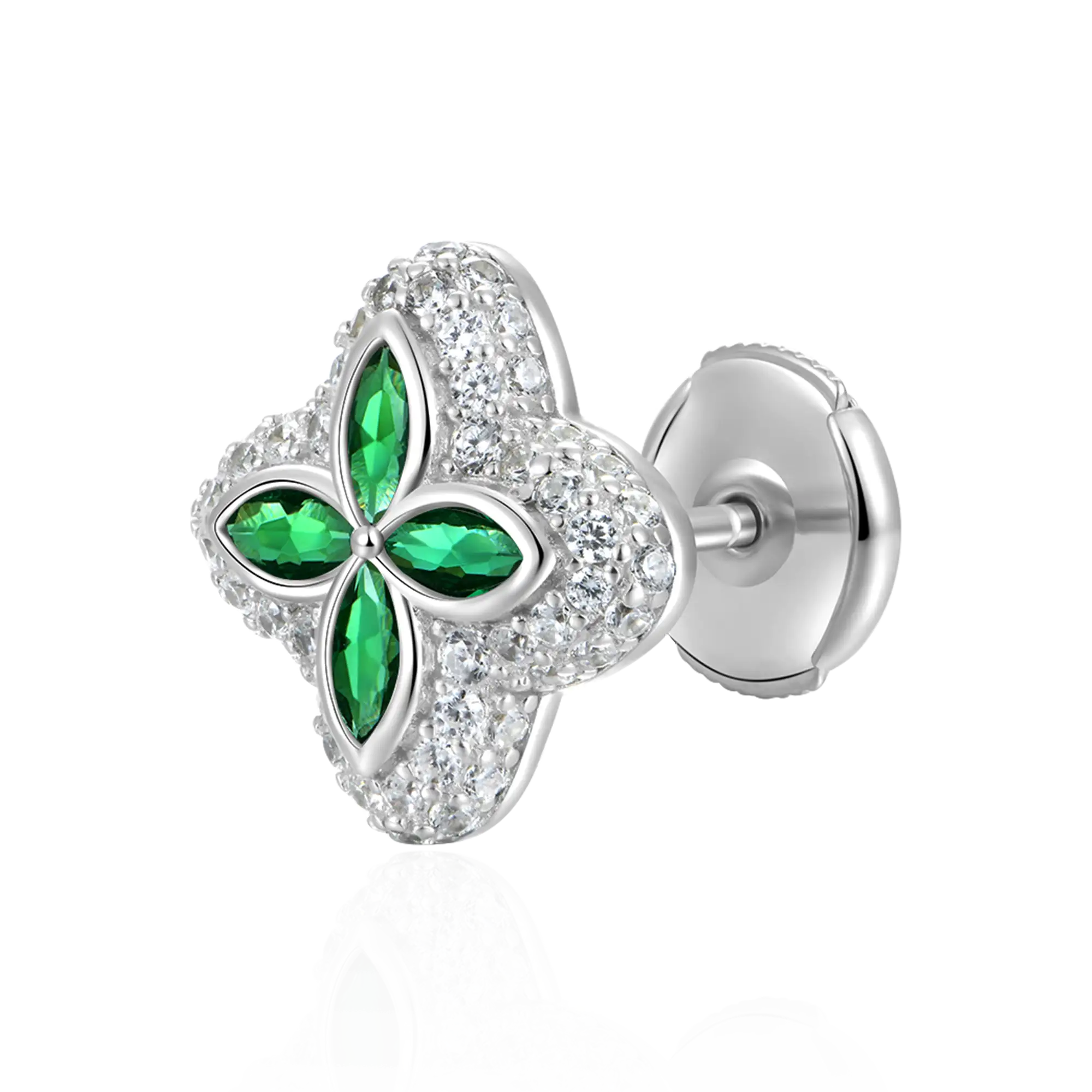 Moissanite Luminous Clover Earrings