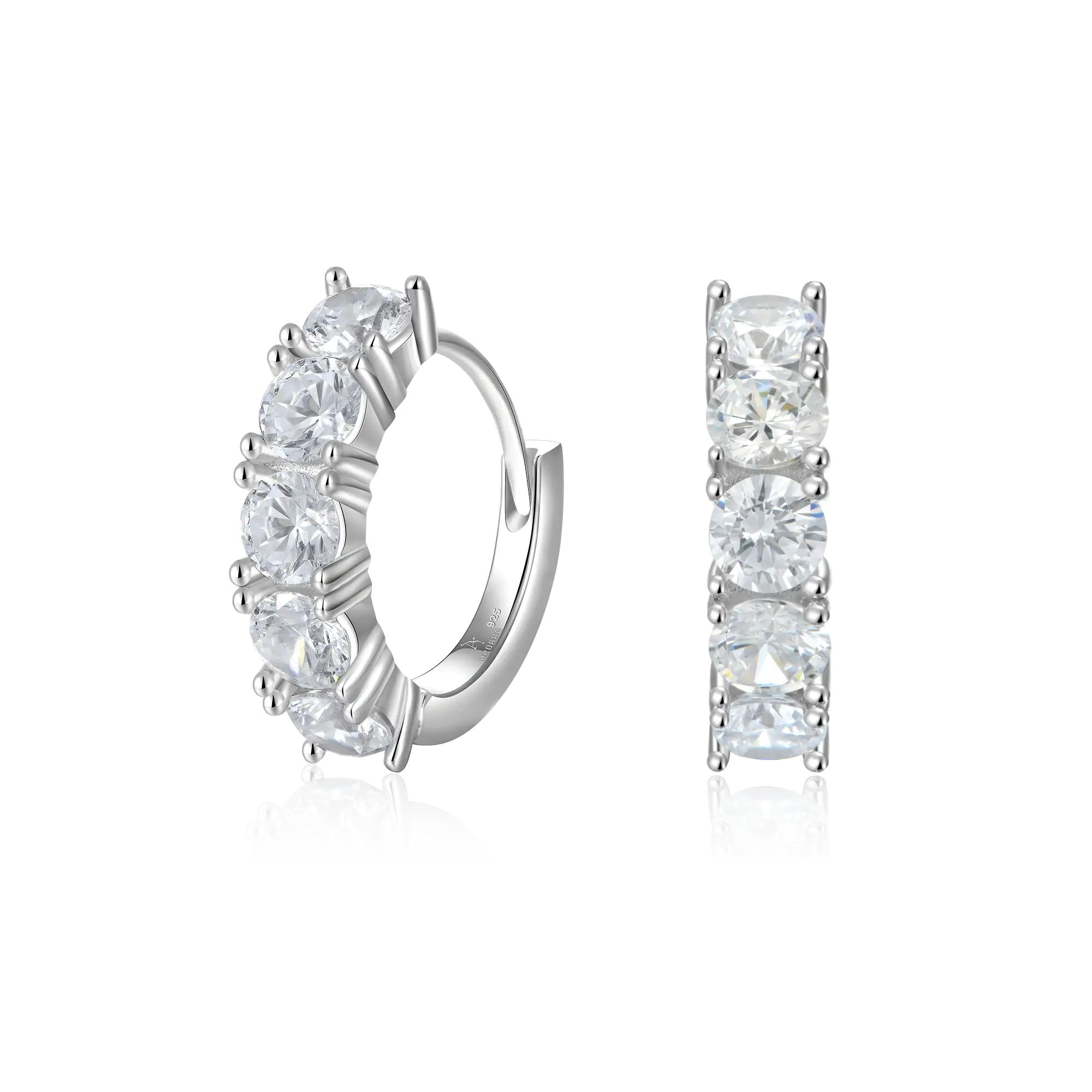 Moissanite S925 Classic Hoop Earring