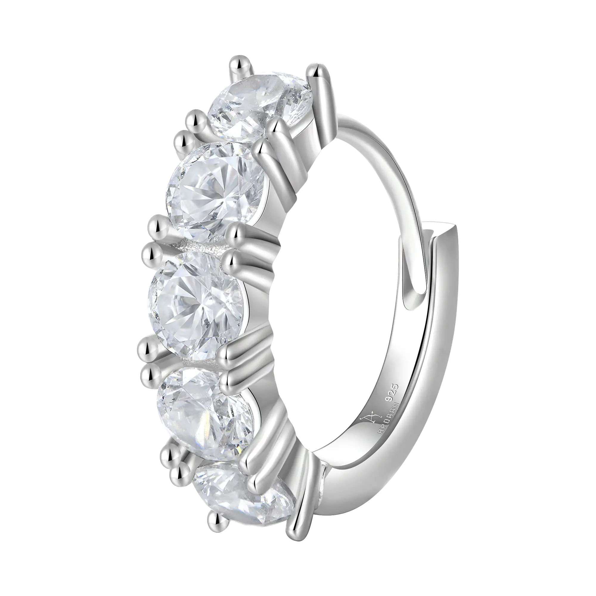 Moissanite S925 Classic Hoop Earring