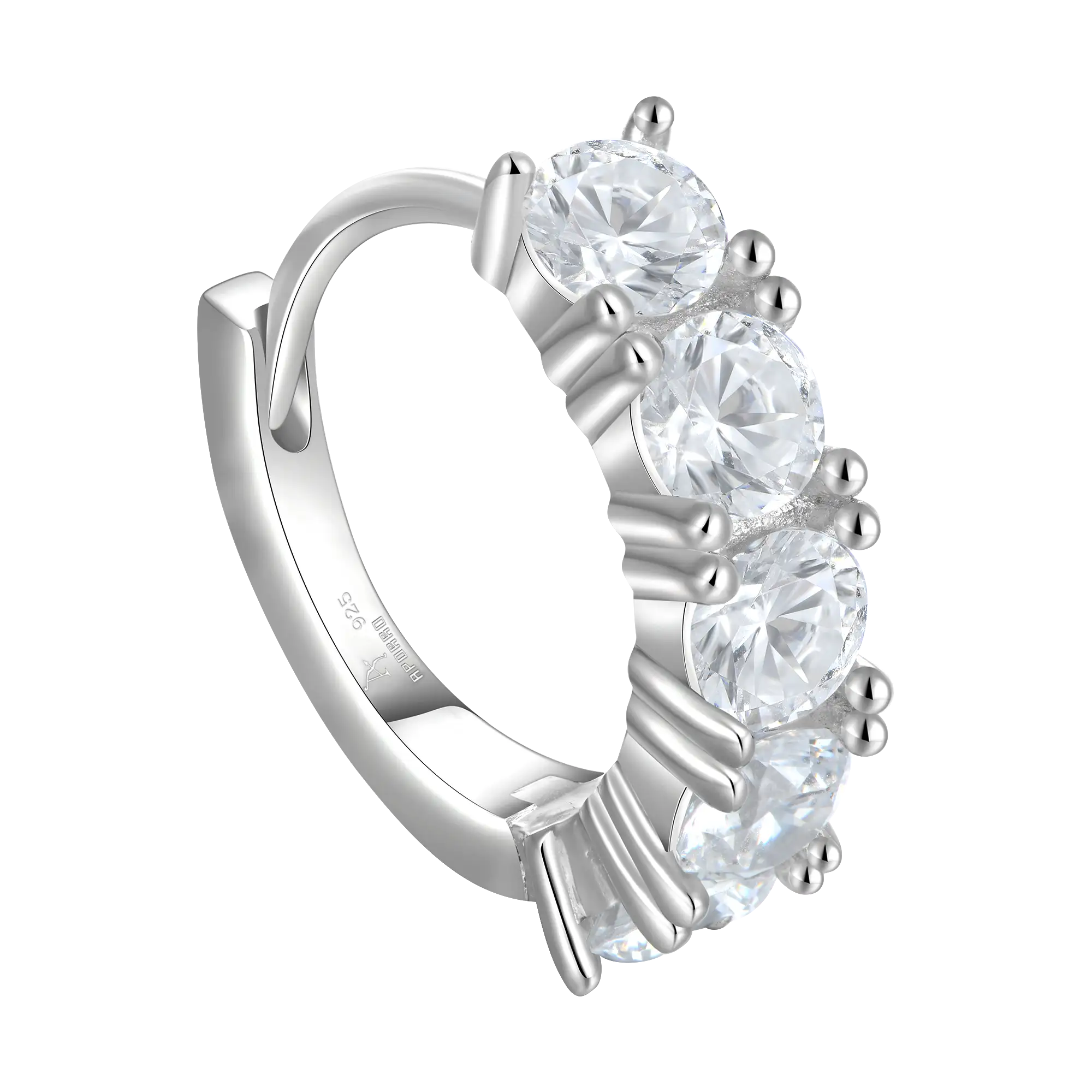 Moissanite S925 Classic Hoop Earring