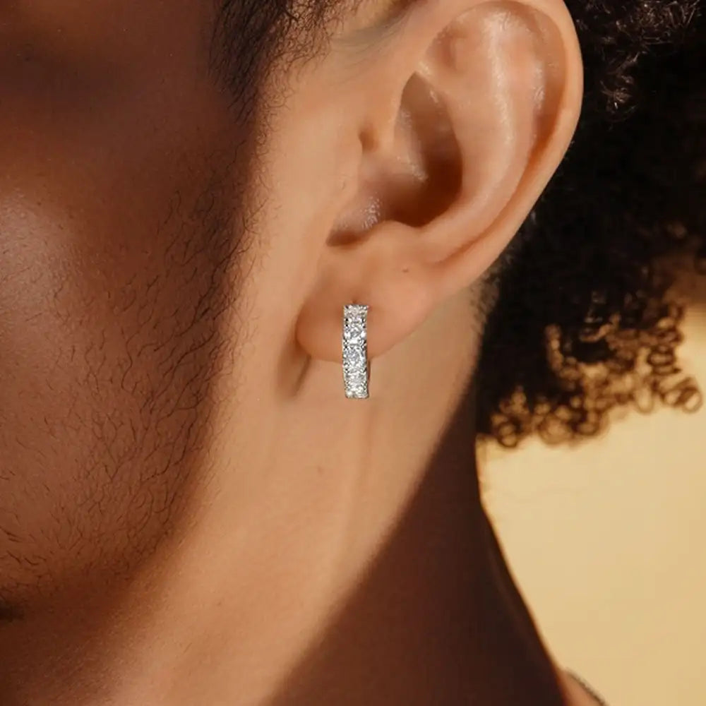 Moissanite S925 Classic Hoop Earring