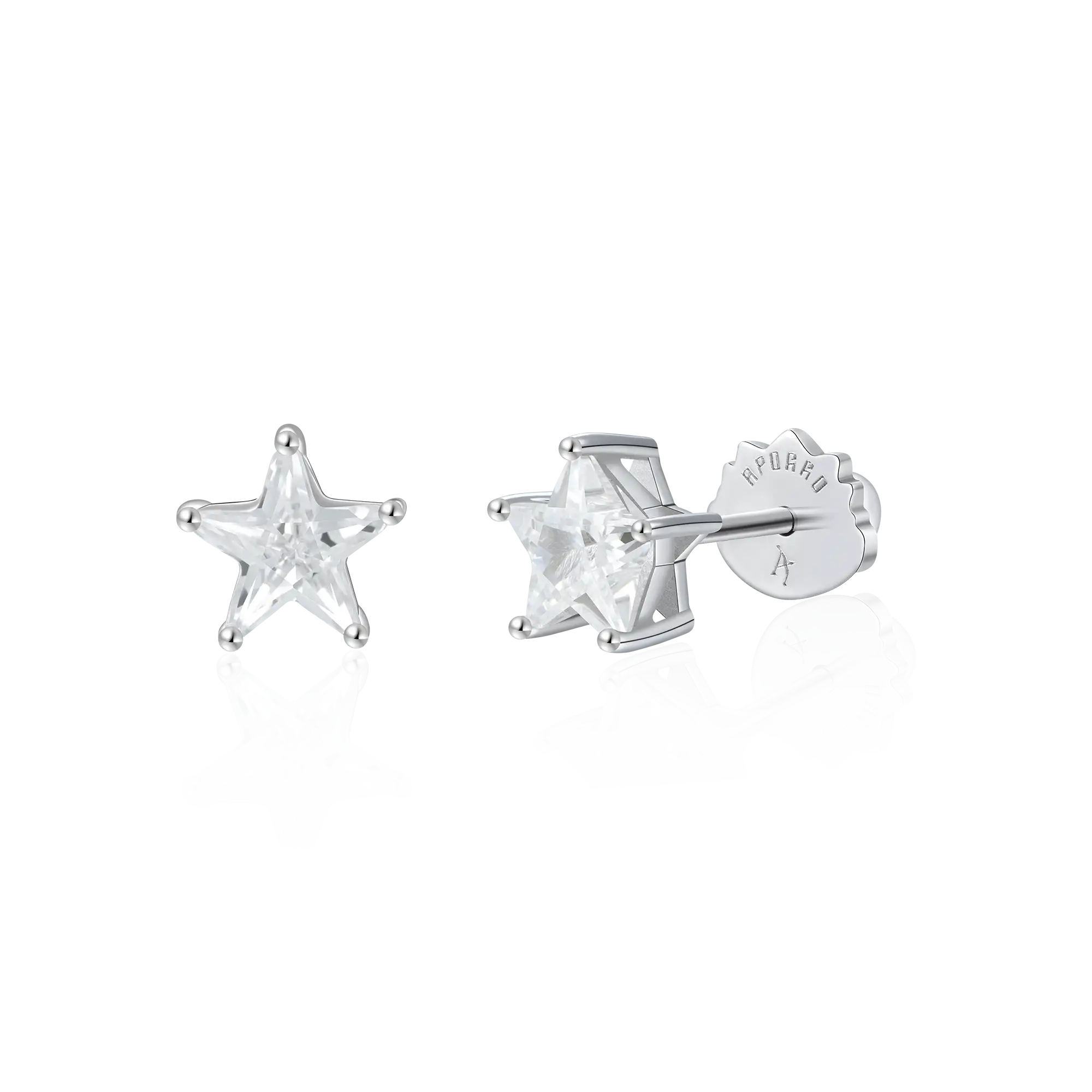 Moissanite S925 Pentagram Stud Earrings