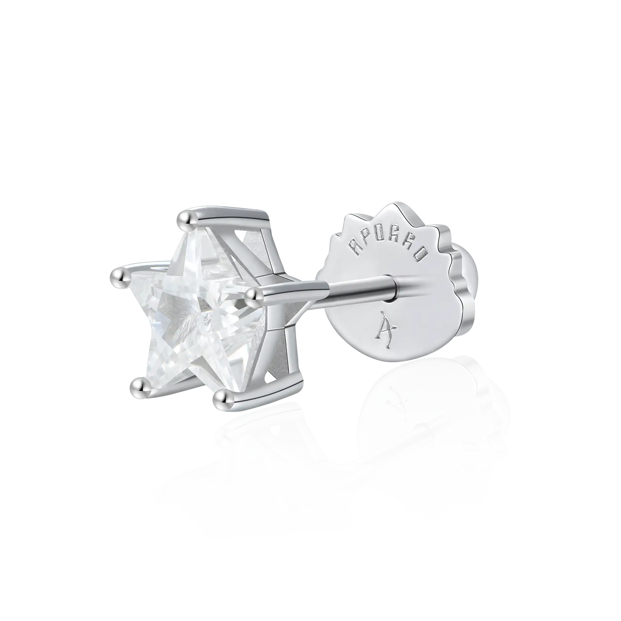 Moissanite S925 Pentagram Stud Earrings