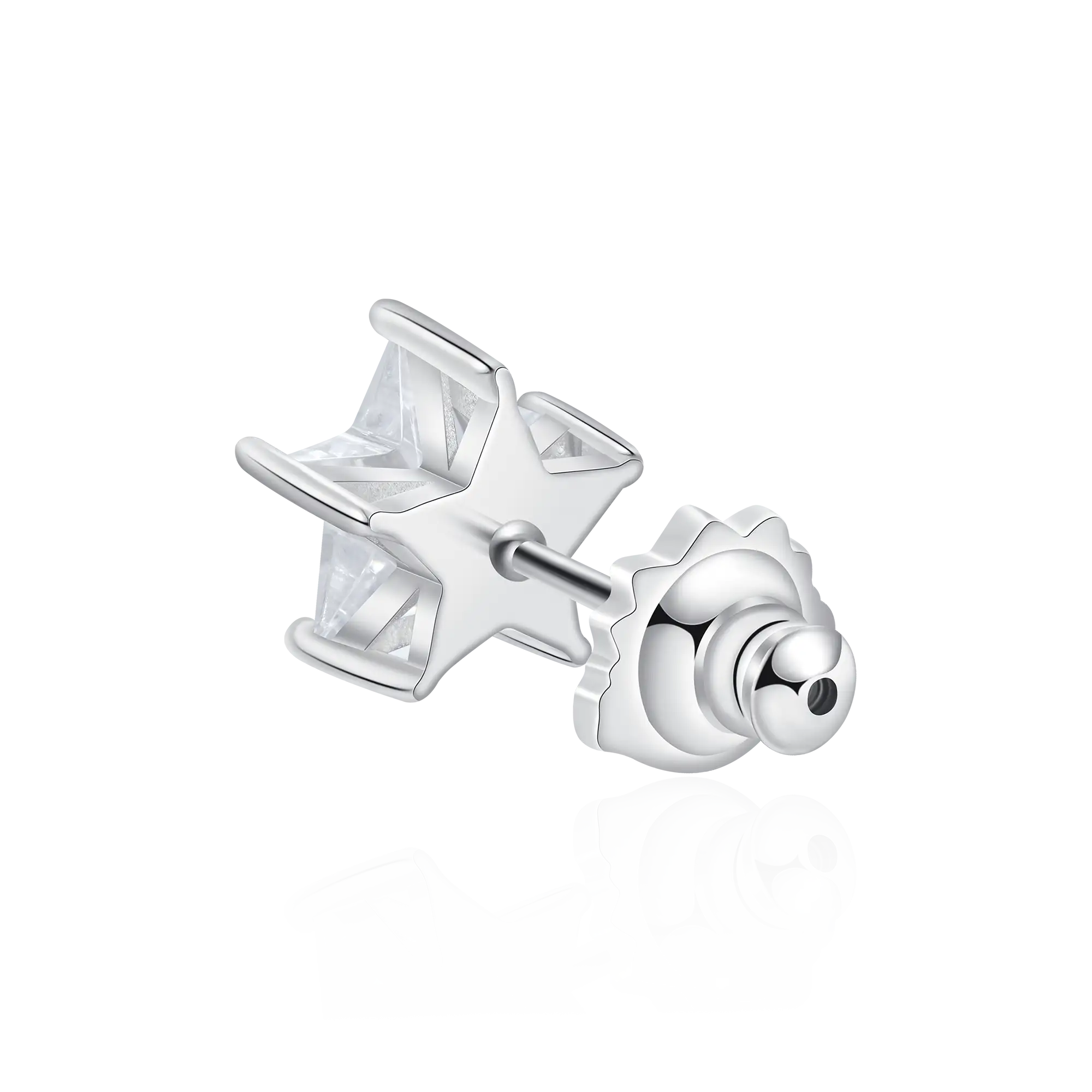 Moissanite S925 Pentagram Stud Earrings