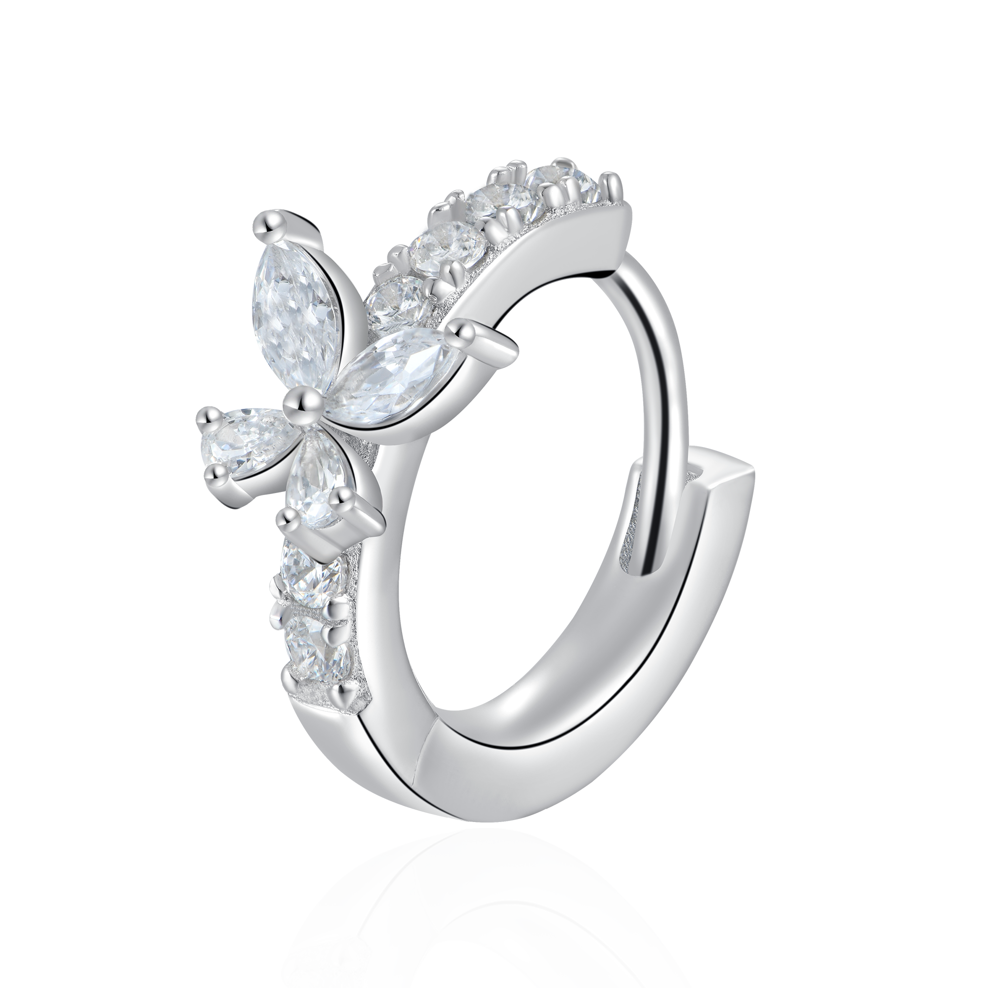 Women's Eternal Grace Butterfly Hoop Earring