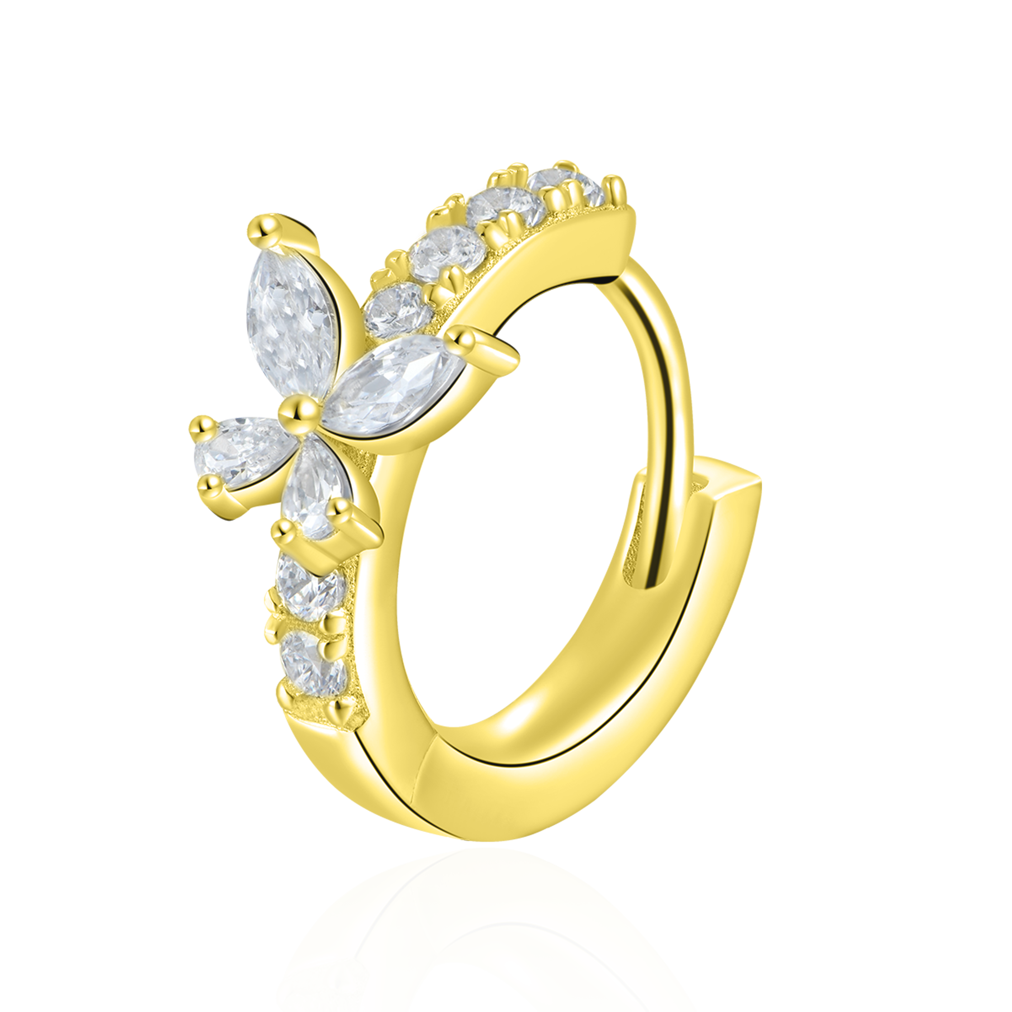 Women's Eternal Grace Butterfly Hoop Earring