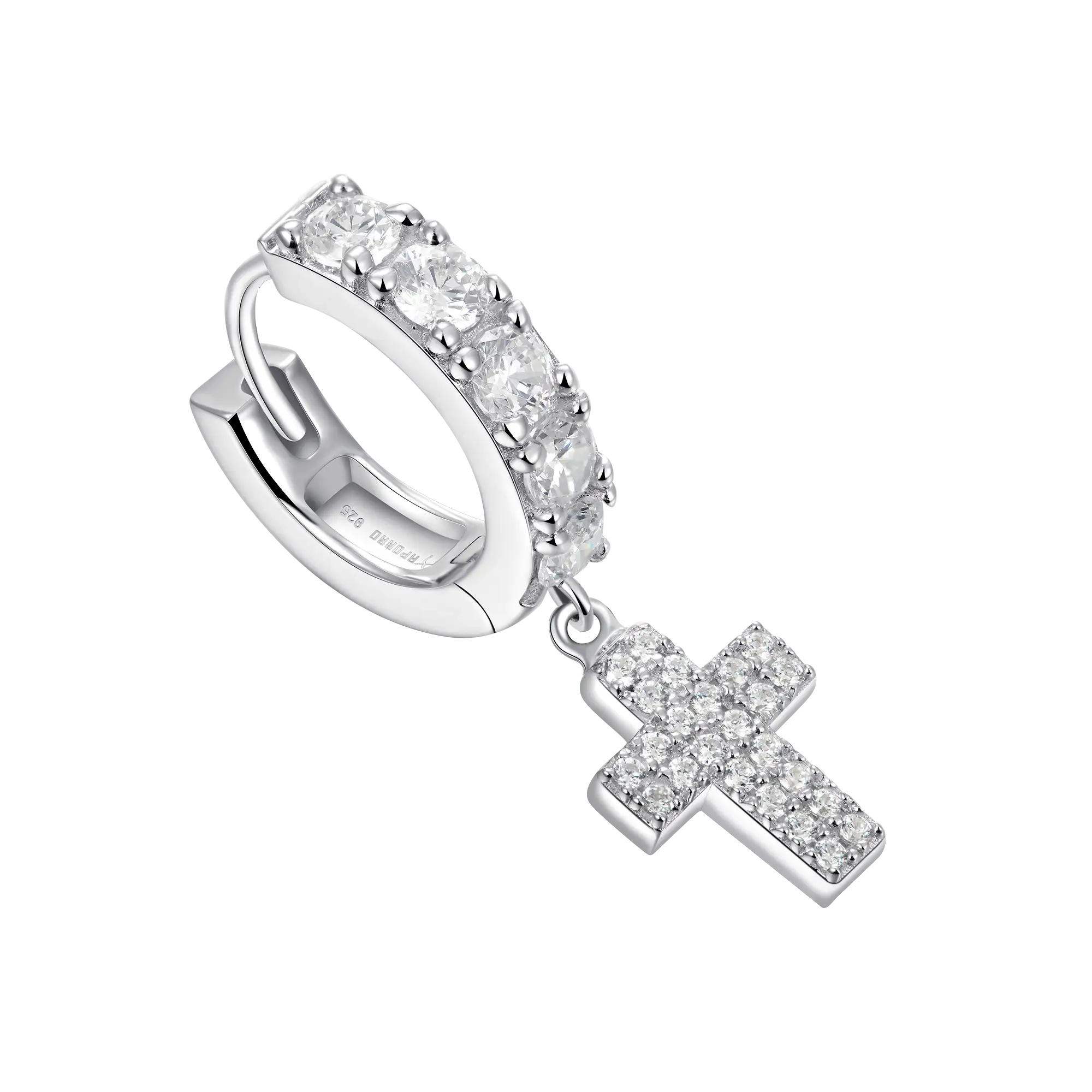 Moissanite S925 Cross Dangly Earring