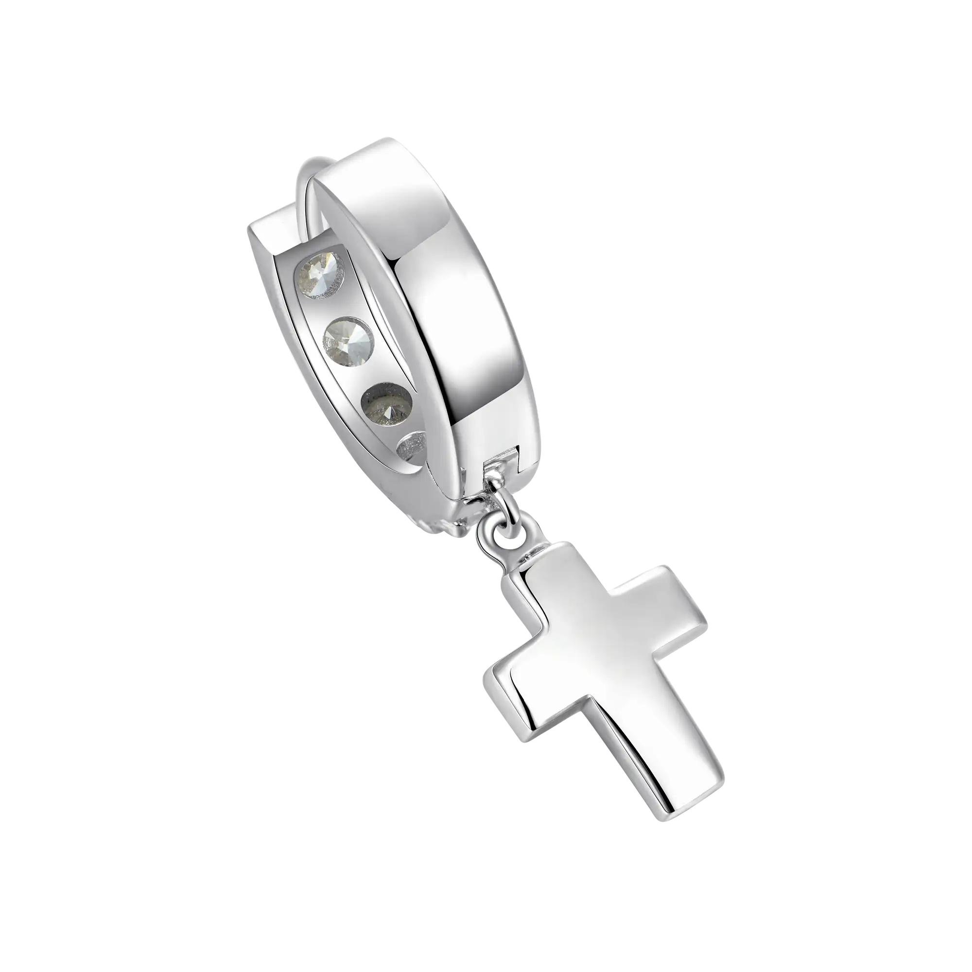 Moissanite S925 Cross Dangly Earring