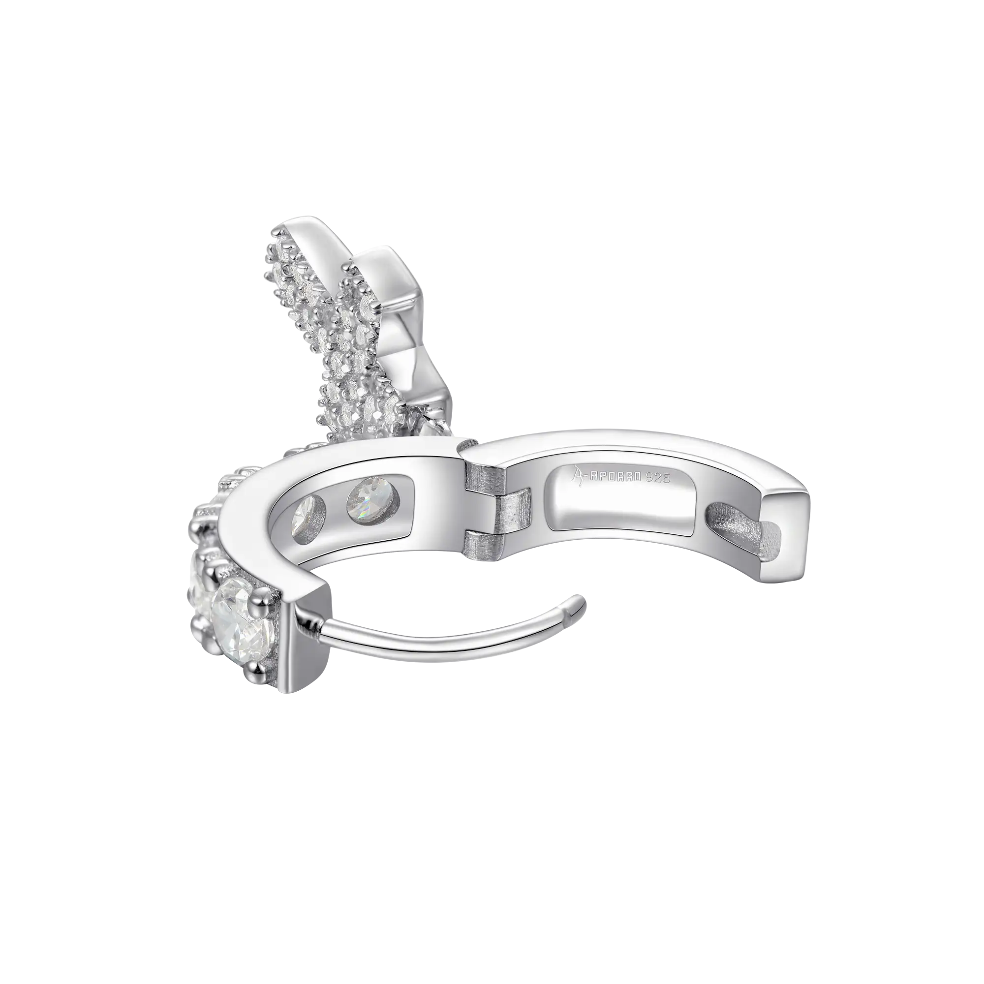 Moissanite S925 Cross Dangly Earring