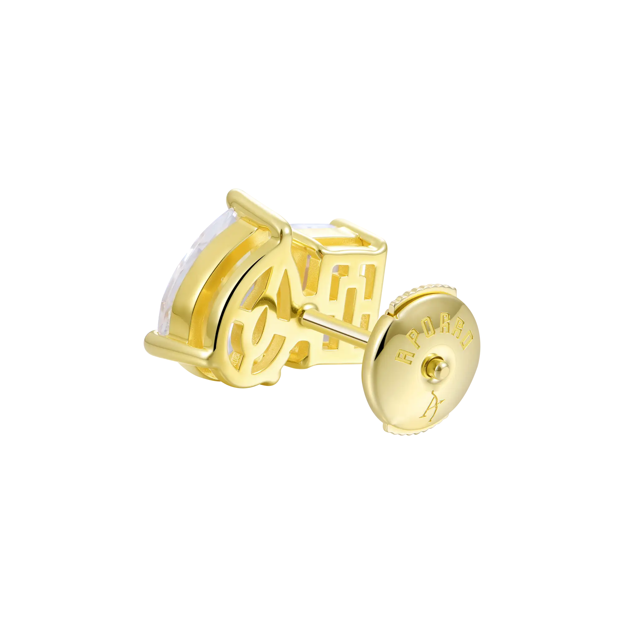 Moissanite S925 Toi et Moi Stud Earrings – Emerald & Pear