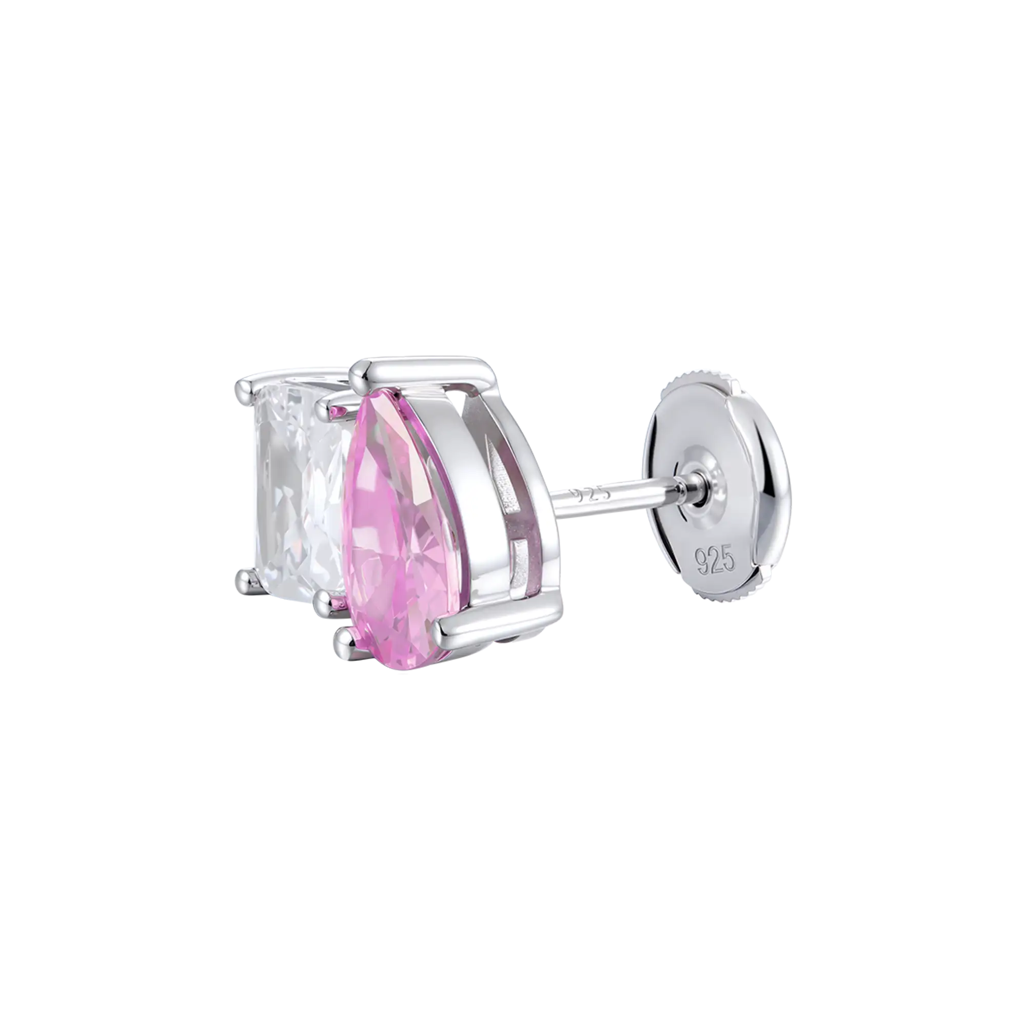 Moissanite S925 Toi et Moi Stud Earrings – Emerald & Pear