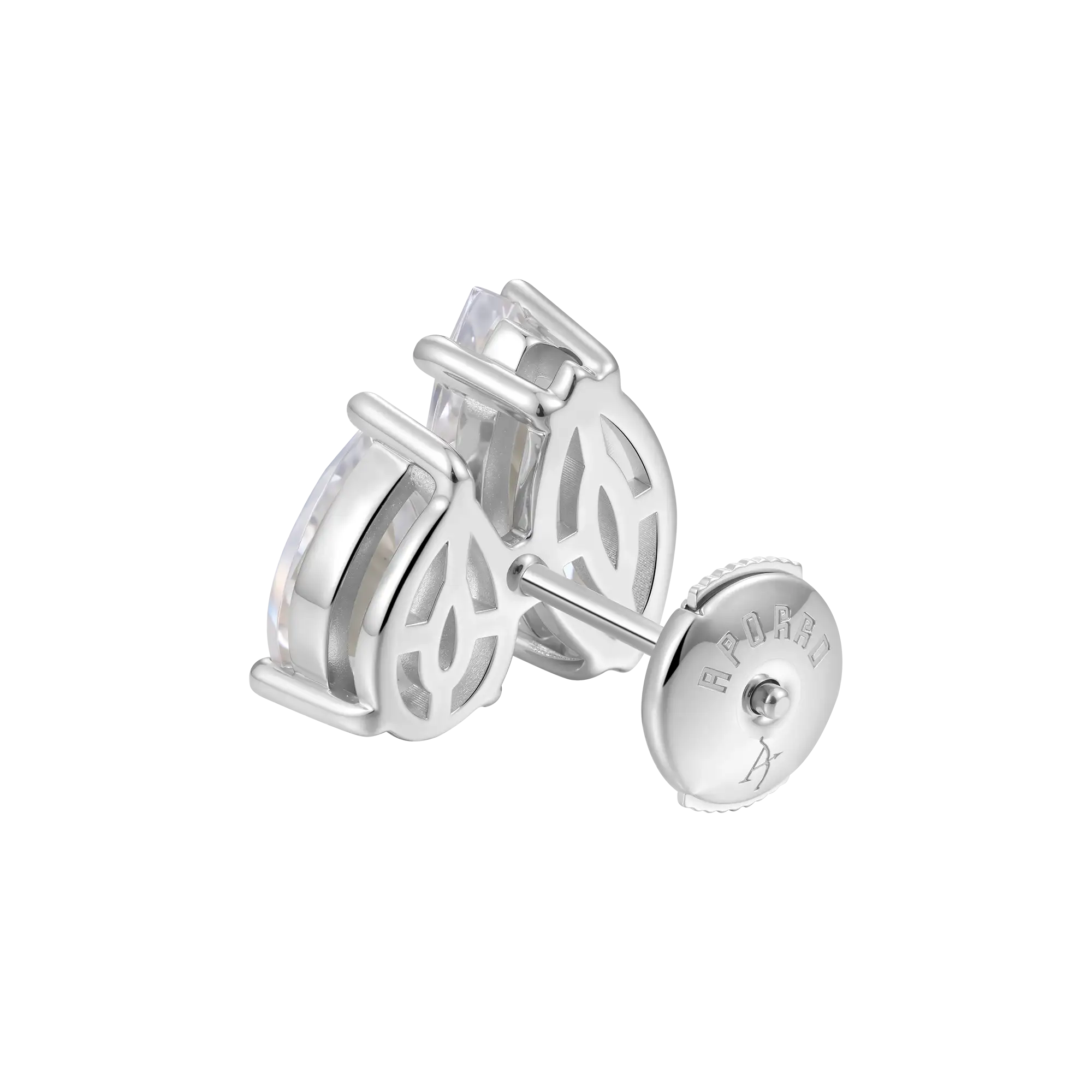 Moissanite S925 Toi et Moi Stud Earrings – Marquise & Pear